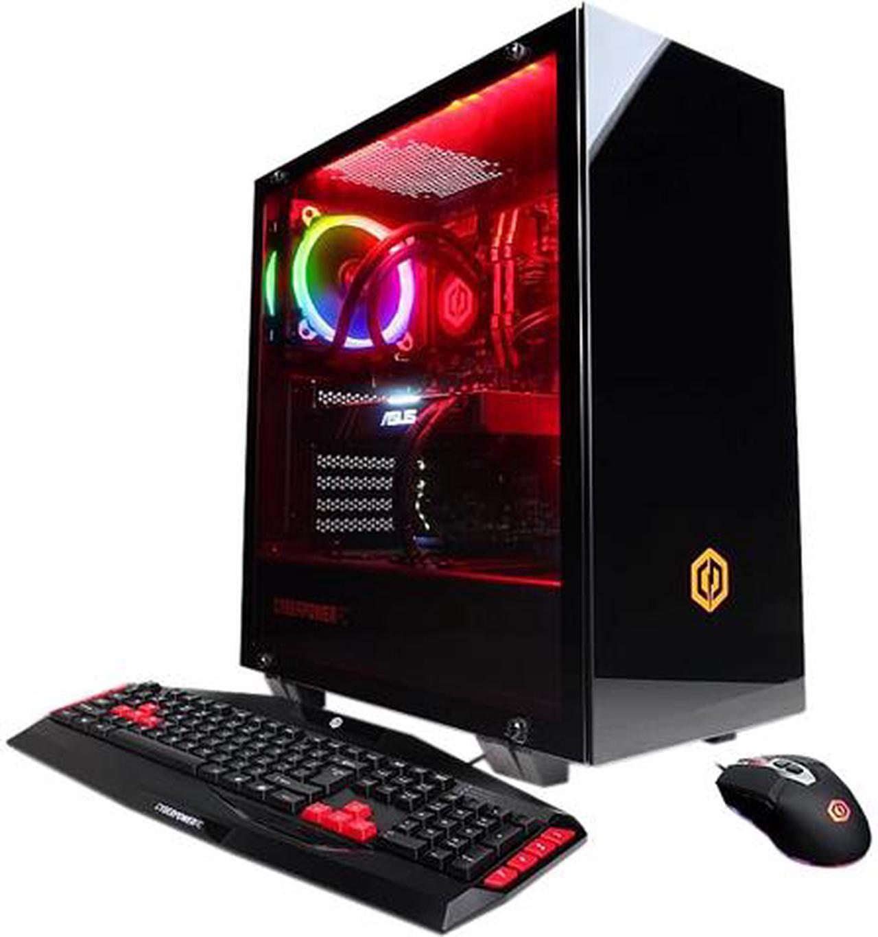 CyberpowerPC Gaming Desktop GML99533 AMD Ryzen 7 3800XT 16GB DDR4 1TB HDD 500 GB PCIe NVMe SSD GeForce RTX 2060 SUPER Windows 10 Home 64-bit