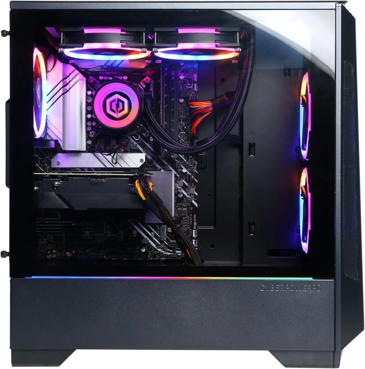 Alt view image 2 of 5 - CyberpowerPC Gaming Desktop PC Gamer Master GM60690LQ AMD Ryzen 7 7700X 16GB DDR5 1TB PCIe SSD GeForce RTX 4070 Ti Windows 11 Home 64-bit
