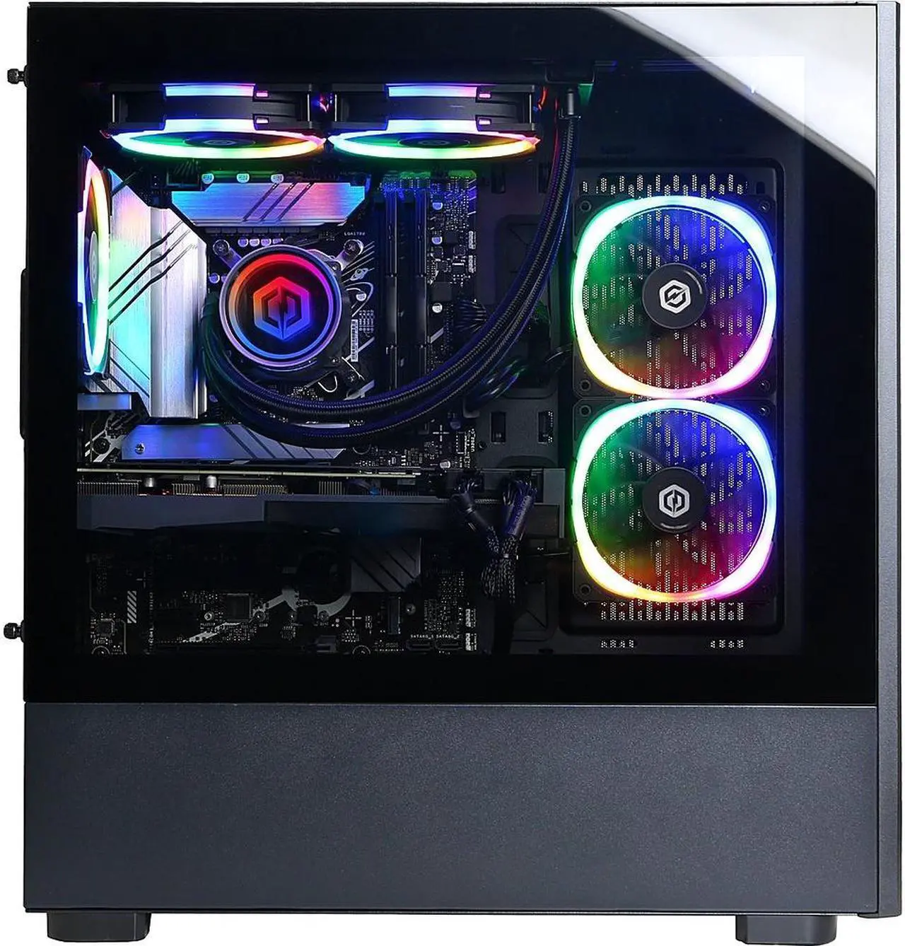 Alt view image 6 of 6 - CyberpowerPC Gamer Supreme Liquid Cool SLC8960CPGV7 w/ Intel Core i7-13700KF 3.4GHz CPU, 32GB DDR5, NVIDIA GeForce RTX 4070 12GB, 1TB PCI-E Gen4 NVMe SSD, 2TB HDD,Win 11 Home 64-Bit