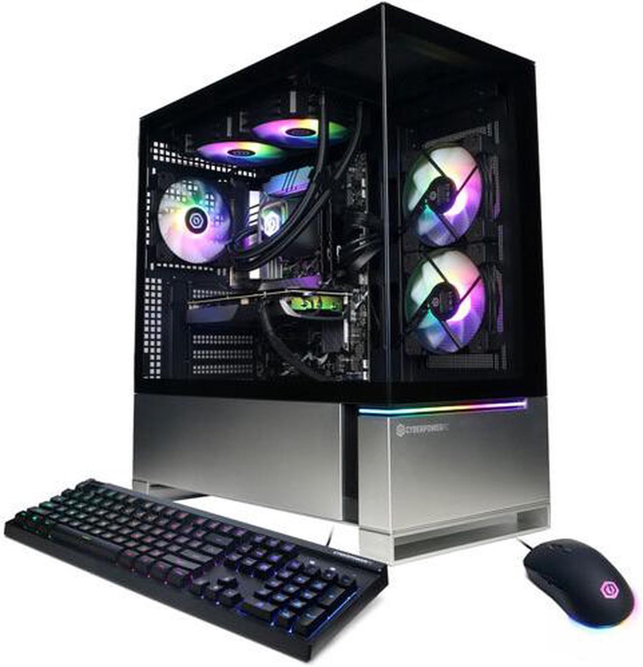 CyberpowerPC Gaming Desktop Gamer Supreme SLCAI6800CPG AMD Ryzen 7 8700F 32GB DDR5 2 TB PCIe SSD GeForce RTX 4070 Windows 11 Home 64-bit