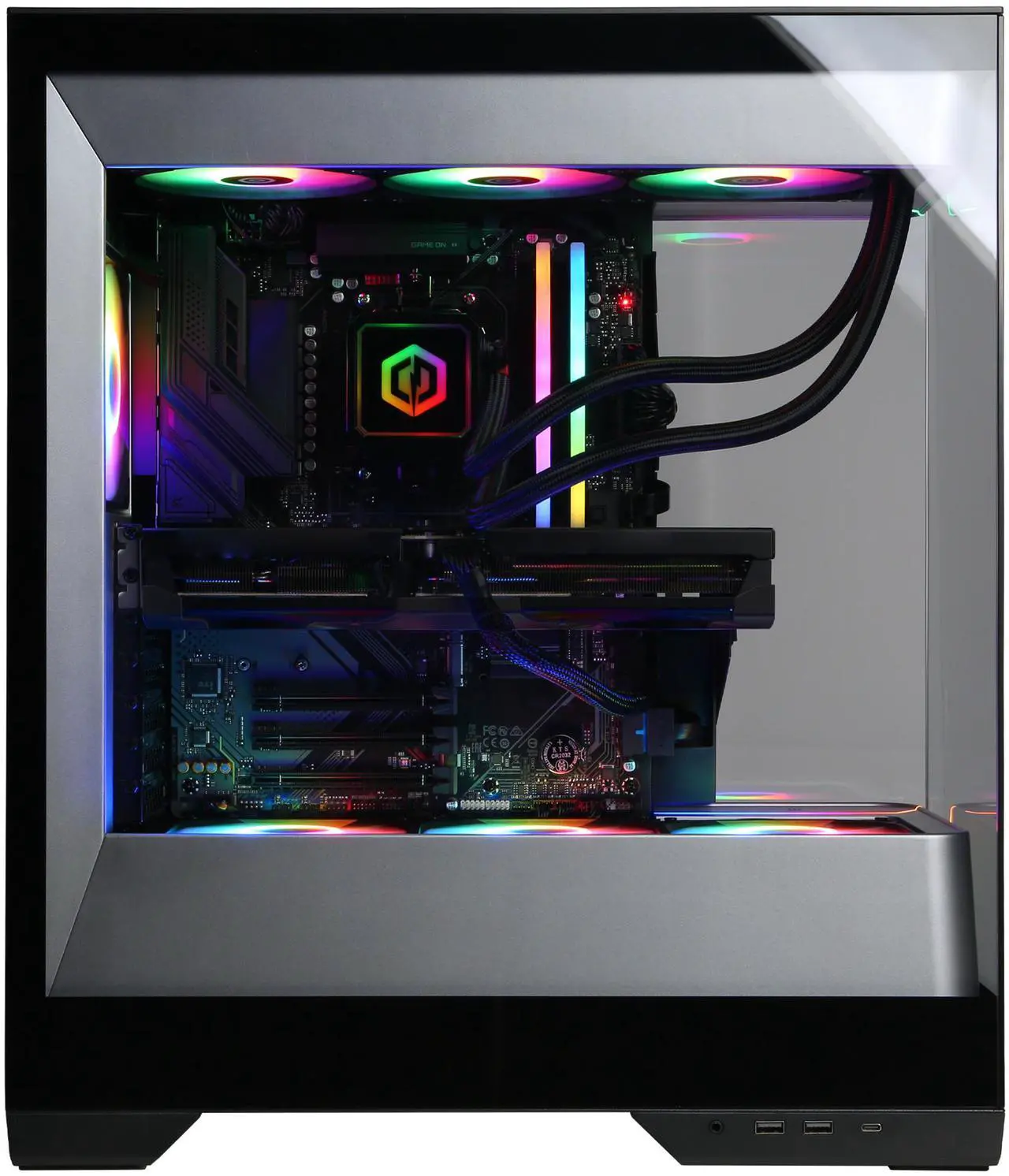 Alt view image 6 of 6 - CyberPowerPC Gamer Supreme Liquid Cool GML70450 - AMD Ryzen 9 9950X3D 4.3GHz CPU, 64GB DDR5, NVIDIA GeForce RTX 5080 16GB, 4TB PCIe 4.0 NVMe SSD & Win 11 Home