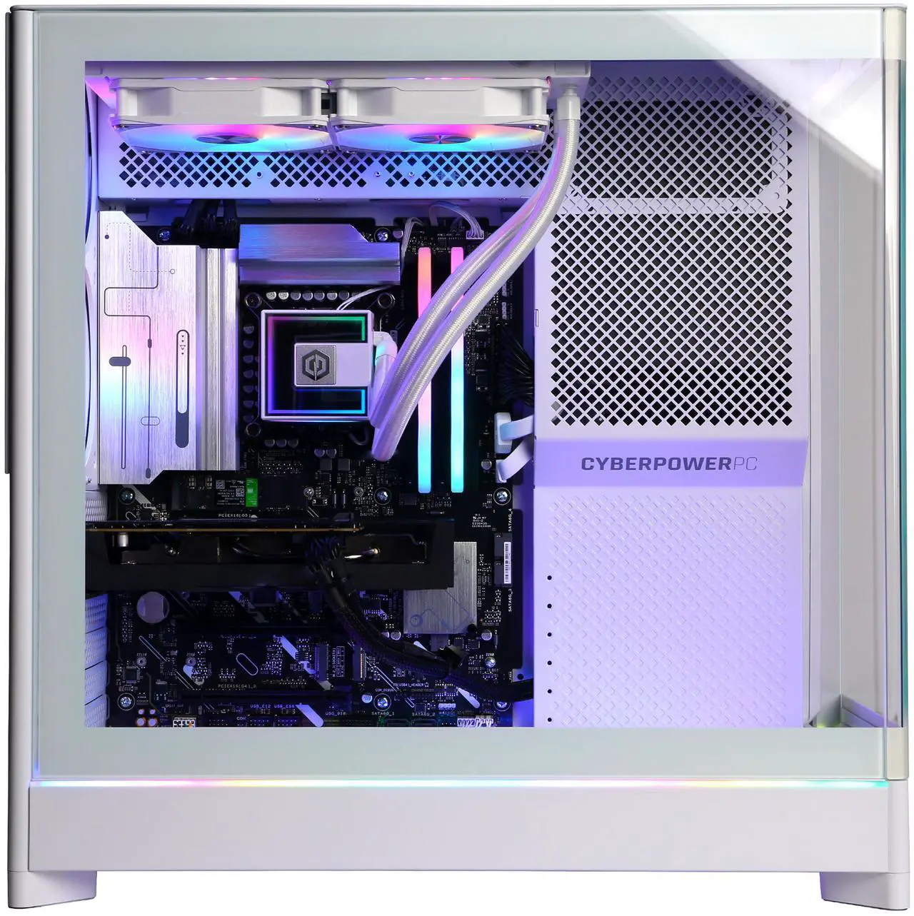 Alt view image 6 of 6 - CyberPowerPC Gamer Supreme Liquid Cool GXL70490 - Intel Core Ultra 7 265KF 3.9GHz CPU, 32GB DDR5, NVIDIA GeForce RTX 5060 Ti 16GB, 2TB PCIe 4.0 NVMe SSD & Win 11 Home