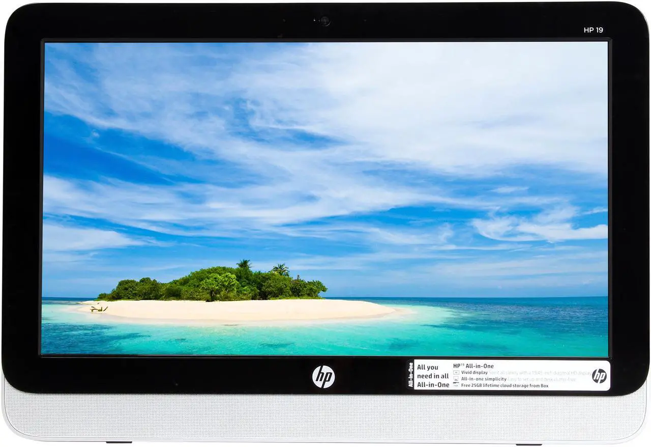 Alt view image 2 of 8 - HP All-in-One PC 19-2011 AMD E1-Series E1-2500 4GB DDR3 AMD Radeon HD 8240 Windows 8.1