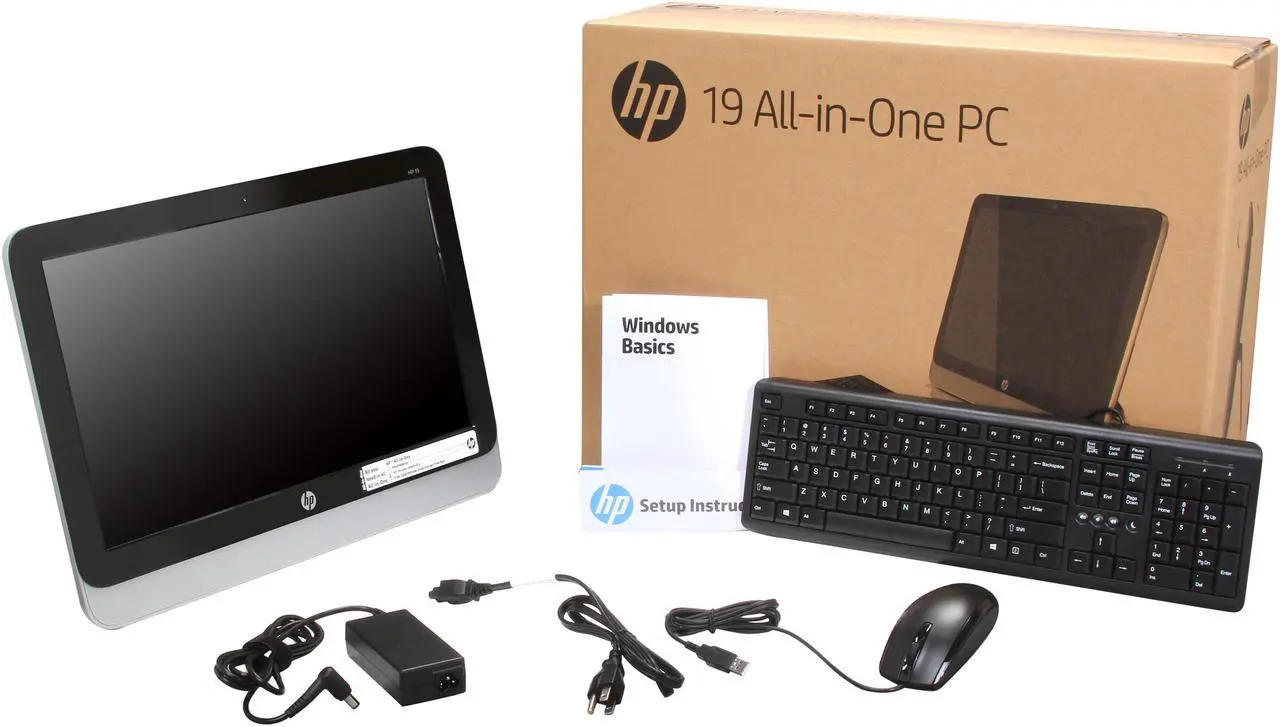 Alt view image 8 of 8 - HP All-in-One PC 19-2011 AMD E1-Series E1-2500 4GB DDR3 AMD Radeon HD 8240 Windows 8.1