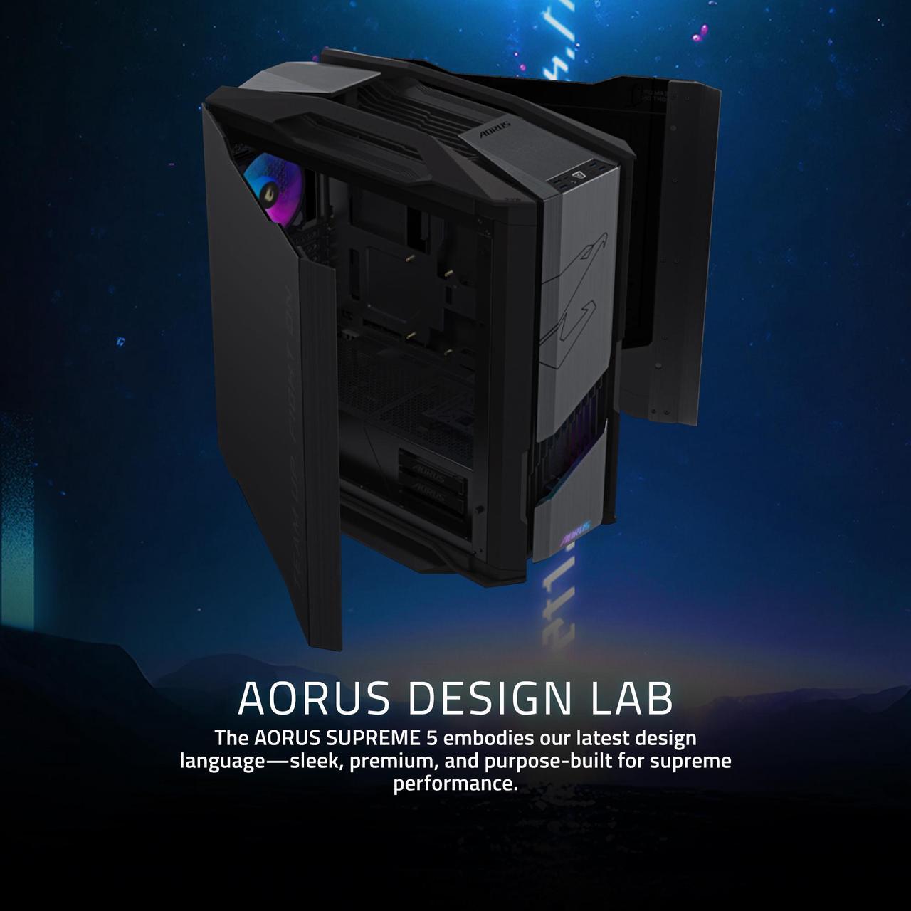 Alt view image 8 of 9 - GIGABYTE AORUS Gaming Desktop PC, AMD Ryzen 7 9800X3D, AORUS RTX 5090, 64GB DDR5 RAM, 2TB Gen5 NVMe SSD, Windows 11 Home, AORUS SUPREME 5 AS5A7N9-5000