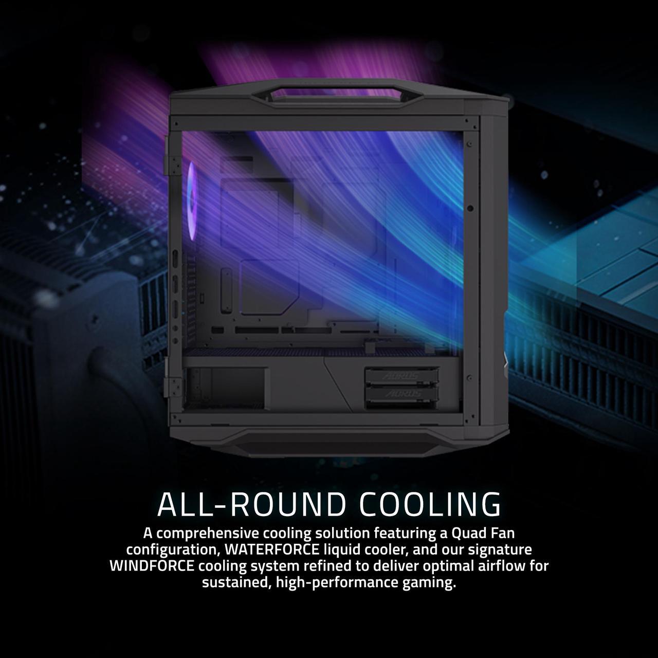 Alt view image 5 of 7 - GIGABYTE AORUS Gaming Desktop PC, AMD Ryzen 7 9800X3D, GIGABYTE RTX 5080, 64GB DDR5 RAM, 2TB Gen5 NVMe SSD, Windows 11 Home, AORUS SUPREME 5 AS5A7N8-5001