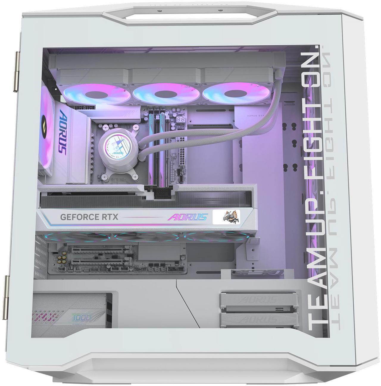 Alt view image 3 of 9 - GIGABYTE AORUS Gaming Desktop PC, AMD Ryzen 7 9800X3D, AORUS RTX 5090, 64GB DDR5 RAM, 2TB Gen5 NVMe SSD, Windows 11 Home, AORUS SUPREME 5 ICE AS5IA7N9-5002