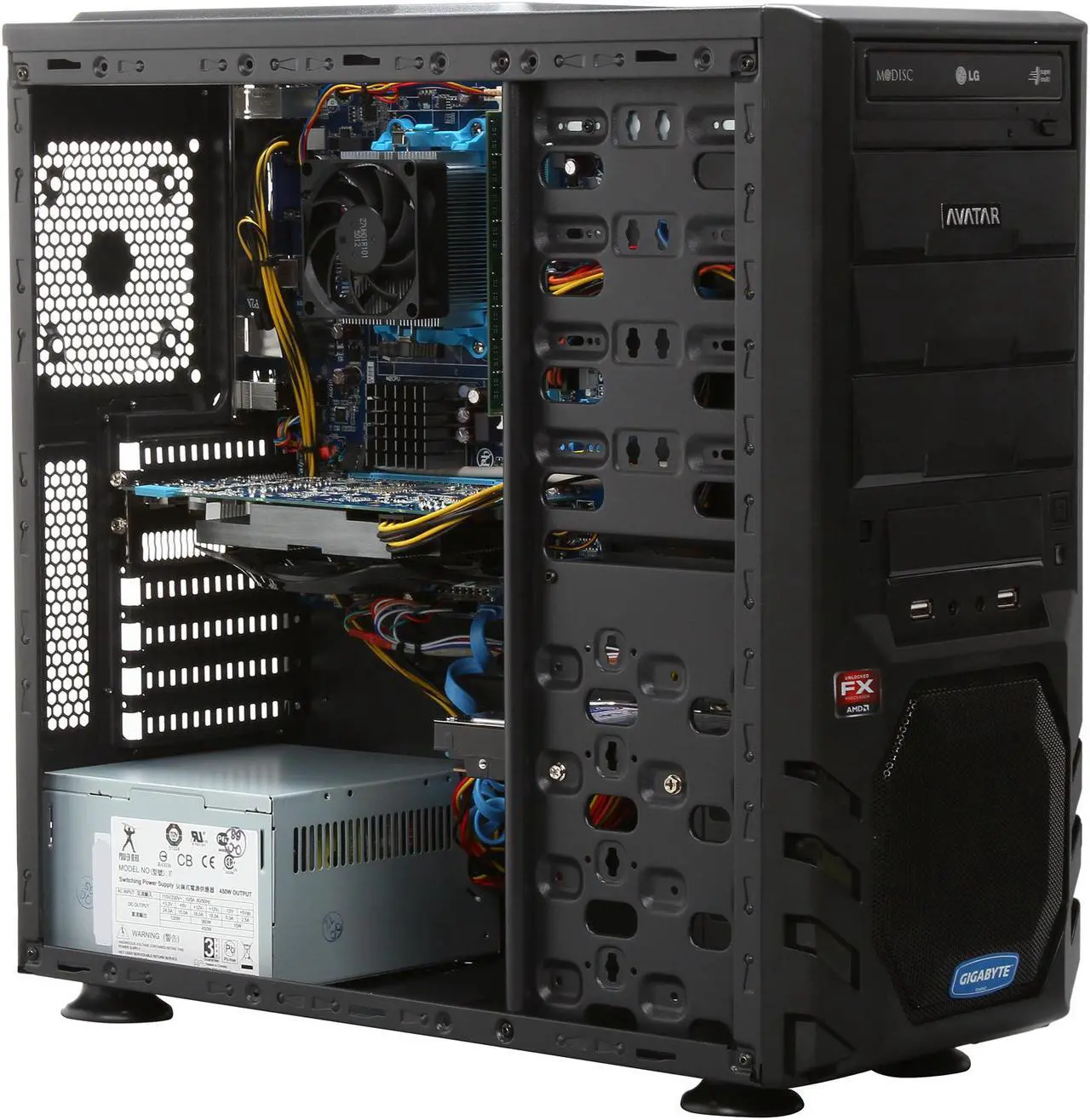 Alt view image 7 of 9 - Avatar Desktop PC Gaming FX6377 AMD FX-Series FX-6300 8GB DDR3 1TB HDD AMD Radeon HD 7790 / 1GB DDR5 Windows 8 64-bit