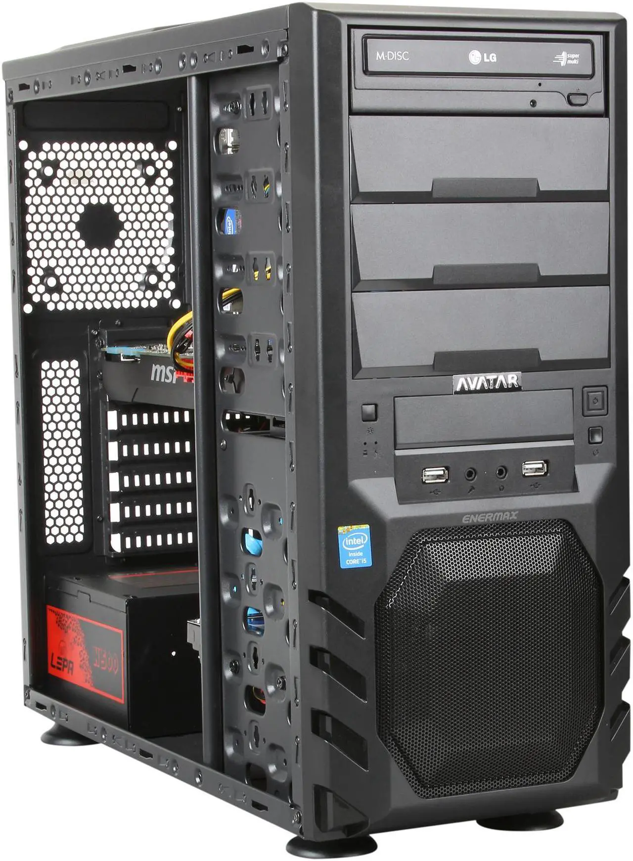 Alt view image 8 of 9 - Avatar Desktop PC Gaming I5-4576 Intel Core i5-4570 8GB DDR3 1TB HDD NVIDIA GeForce GTX 760 Windows 8.1 64-Bit