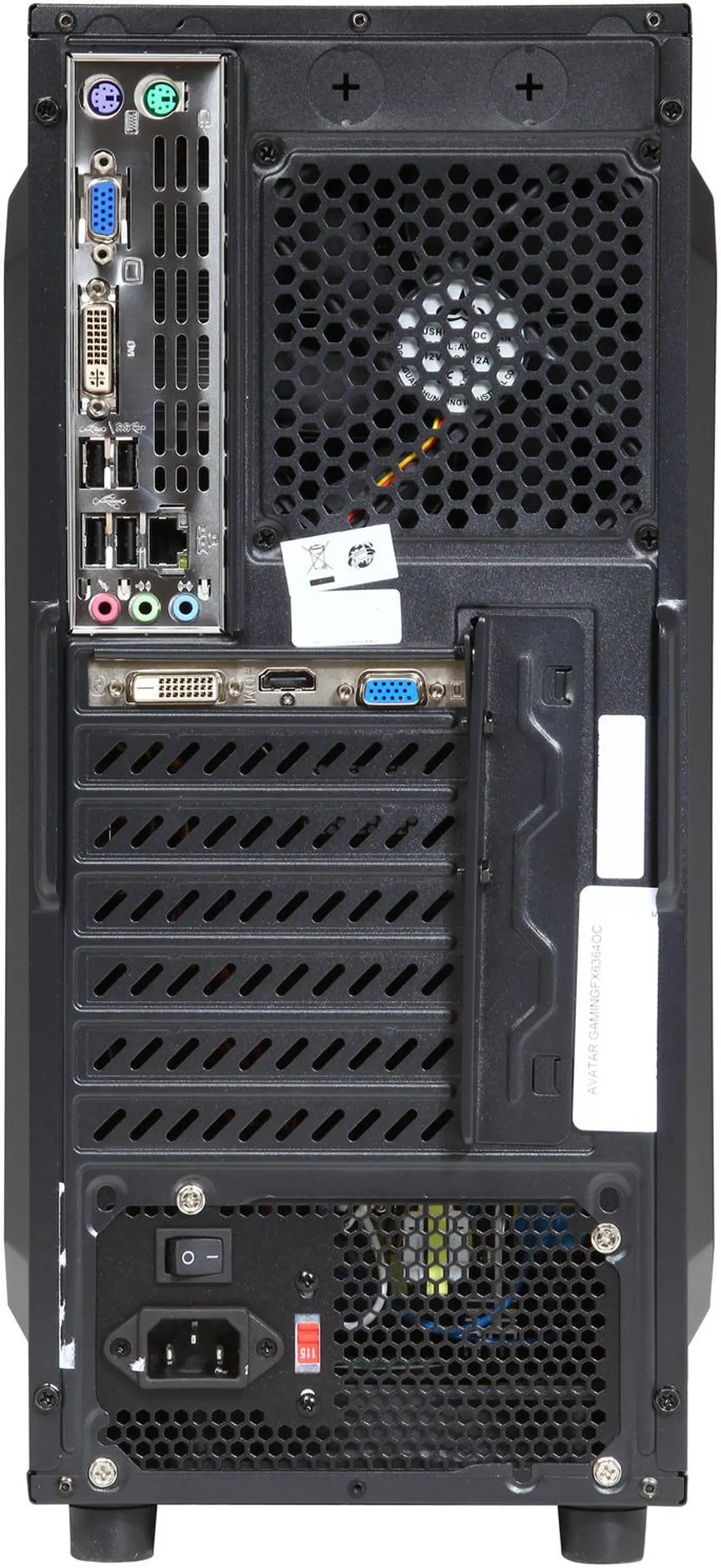 Alt view image 8 of 9 - Avatar Desktop PC Gaming FX 6364OC AMD FX-Series FX-6100 4GB DDR3 500GB HDD AMD Radeon HD 6450 Windows 8.1 64-bit