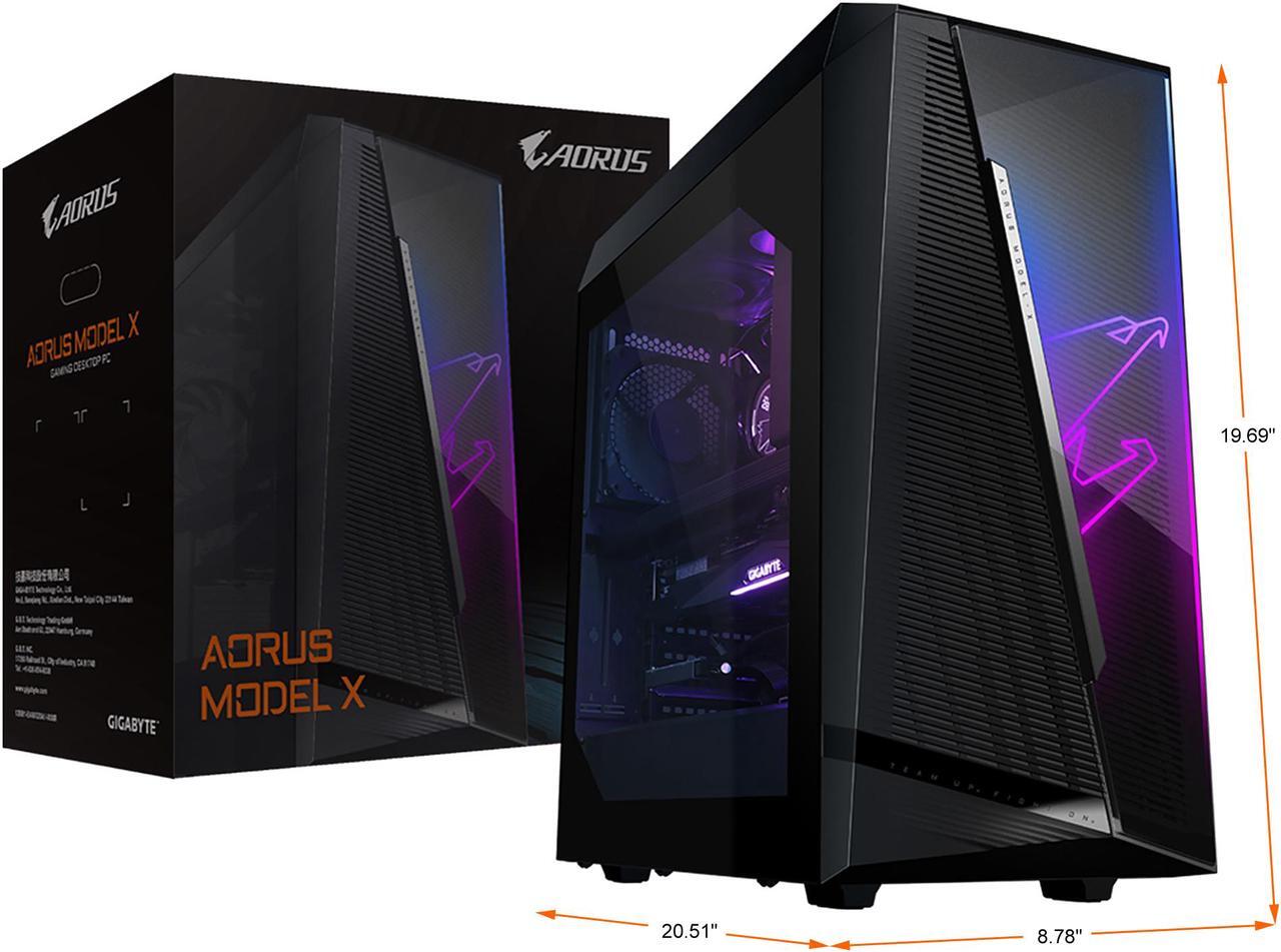 Alt view image 7 of 7 - AORUS MODEL X Gaming PC Computer Desktop (Intel i9-12900K, NVIDIA GeForce RTX 3080 GDDR6X 10GB, 32GB DDR5 RAM, 2TB M.2 SSD) - AMXI9N8A-2171