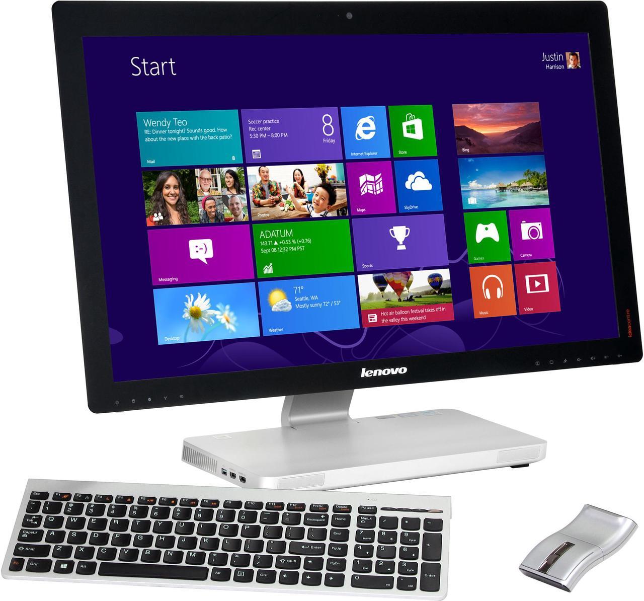 Main image of Lenovo All-in-One PC A730 (57315409) Intel Core i7-4700MQ 8GB DDR3 1TB HDD 27" Touchscreen Windows 8