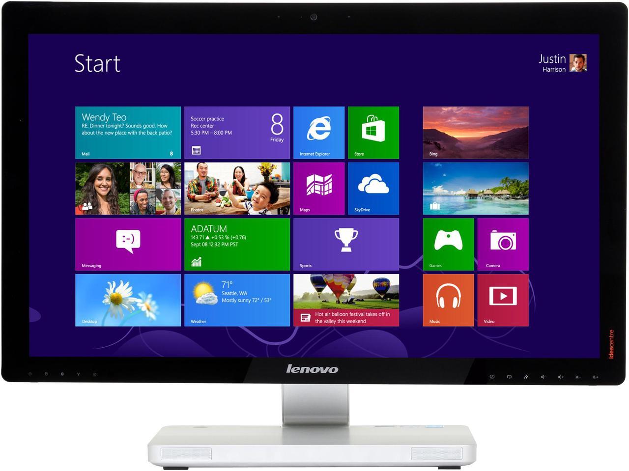 Alt view image 2 of 8 - Lenovo All-in-One PC A730 (57315409) Intel Core i7-4700MQ 8GB DDR3 1TB HDD 27" Touchscreen Windows 8