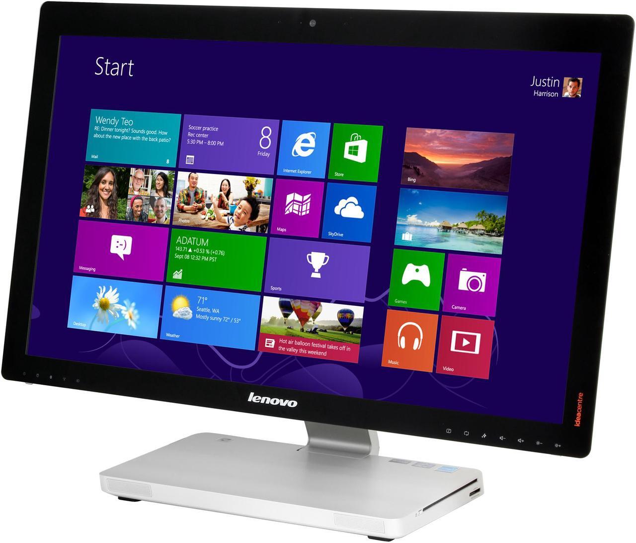 Alt view image 3 of 8 - Lenovo All-in-One PC A730 (57315409) Intel Core i7-4700MQ 8GB DDR3 1TB HDD 27" Touchscreen Windows 8