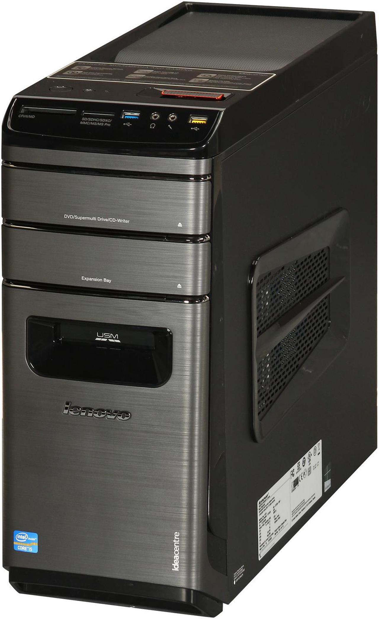 Alt view image 3 of 10 - Lenovo Desktop PC IdeaCentre K450 (57315524) Intel Core i5-4430 8GB DDR3 1TB HDD Intel HD Graphics 4600 Windows 8