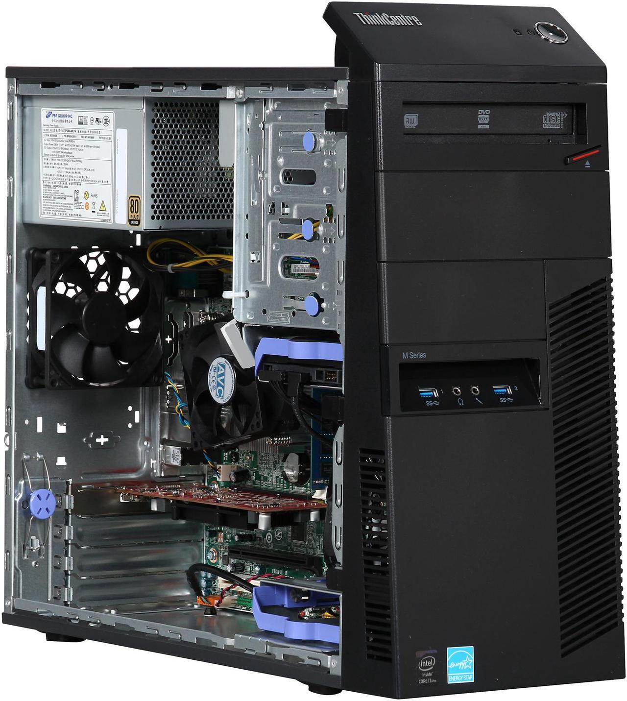 Alt view image 7 of 9 - ThinkCentre M93p 10A7000QUS Desktop PC Intel Core i7 4770 (3.40GHz) 8GB DDR3 1TB HDD No Screen Windows 7 Professional 64-bit