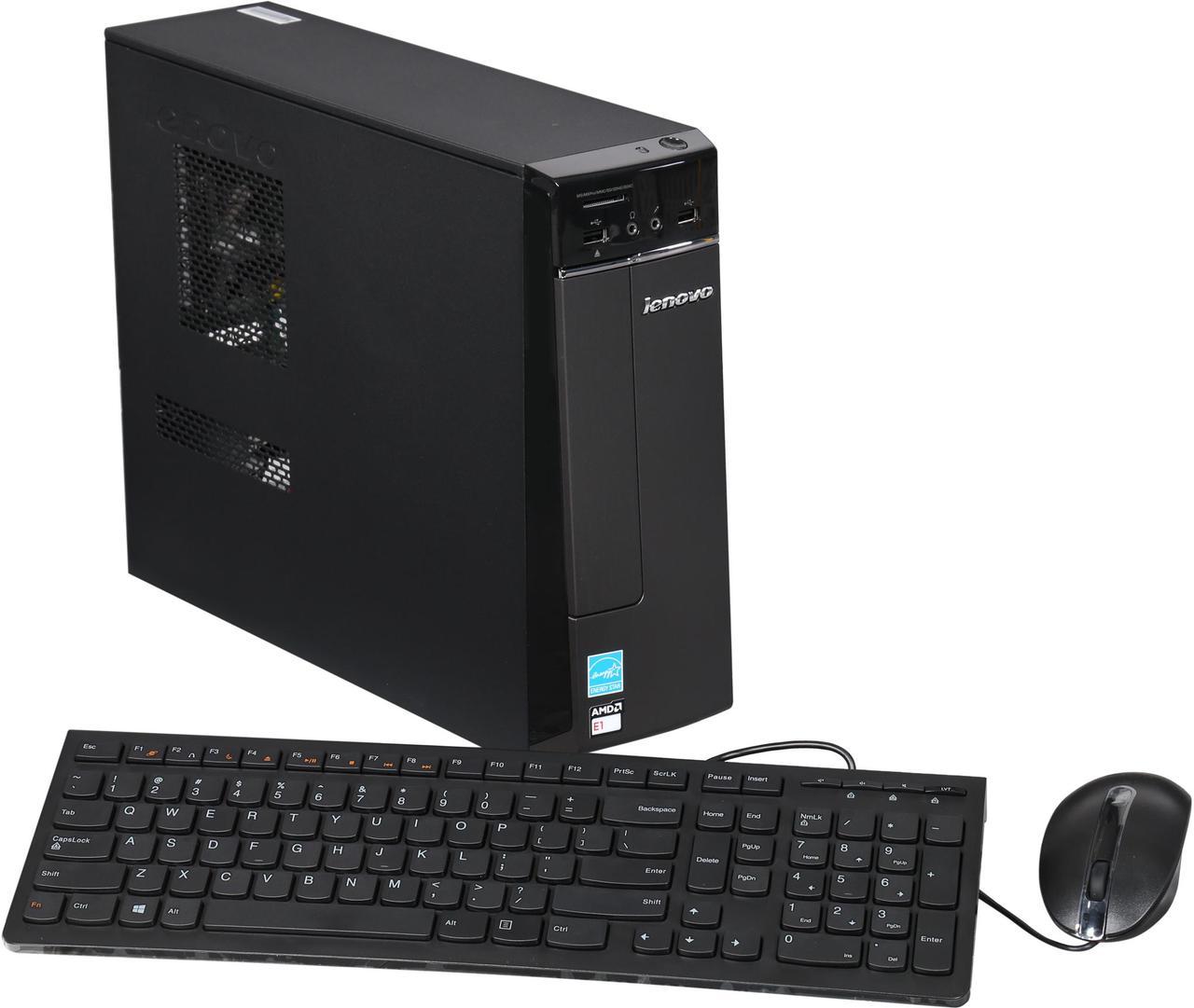 Lenovo Desktop PC H30-05 (90BJ000KUS) AMD E1-Series E1-6010 4GB DDR3 500GB HDD AMD Radeon R2 Windows 8.1 64-Bit with Bing