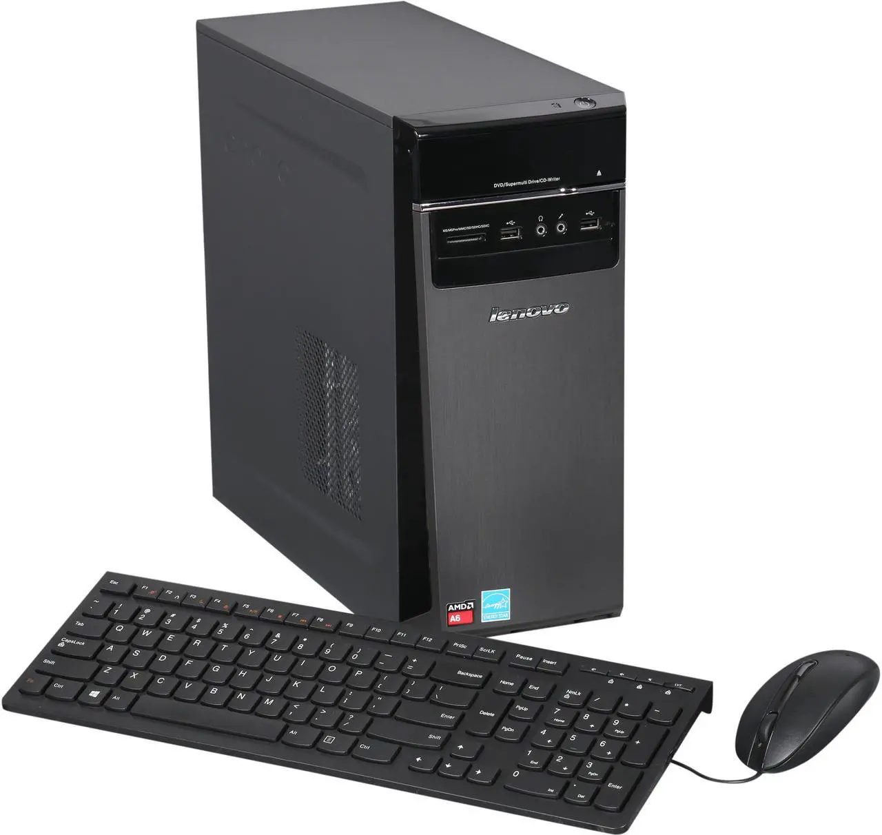 Main image of Lenovo Desktop PC H50-05 (90BH000PUS) A6-Series APU A6-6310 (1.80 GHz) 6 GB DDR3 1 TB HDD AMD Radeon R4 Windows 8.1 64-Bit