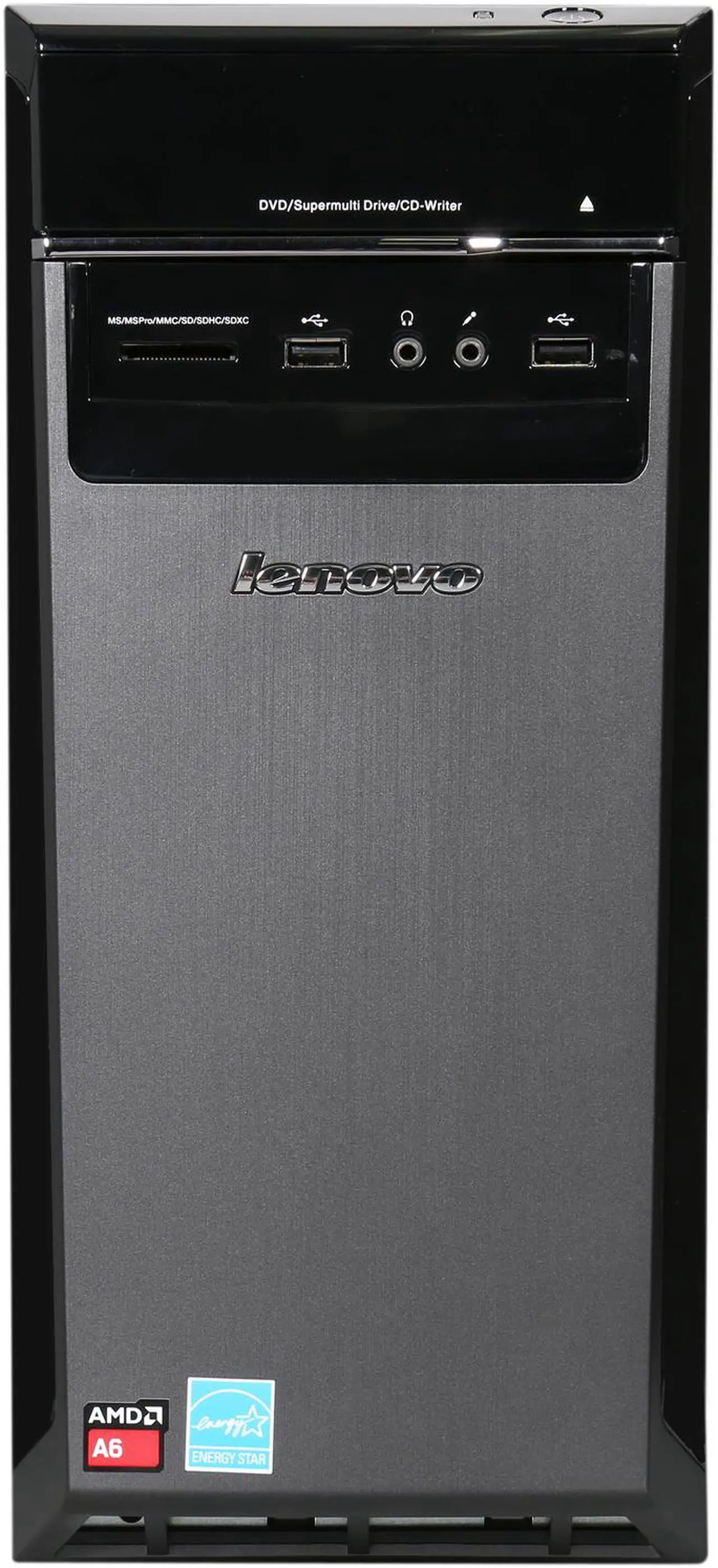 Alt view image 2 of 9 - Lenovo Desktop PC H50-05 (90BH000PUS) A6-Series APU A6-6310 (1.80 GHz) 6 GB DDR3 1 TB HDD AMD Radeon R4 Windows 8.1 64-Bit