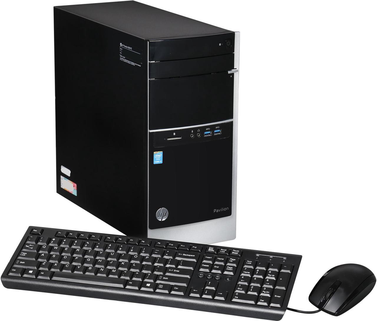 Main image of HP Desktop PC Pavilion 500-267c Intel Core i3-4130 8GB DDR3 1TB HDD Intel HD Graphics 4400 Windows 10 Home