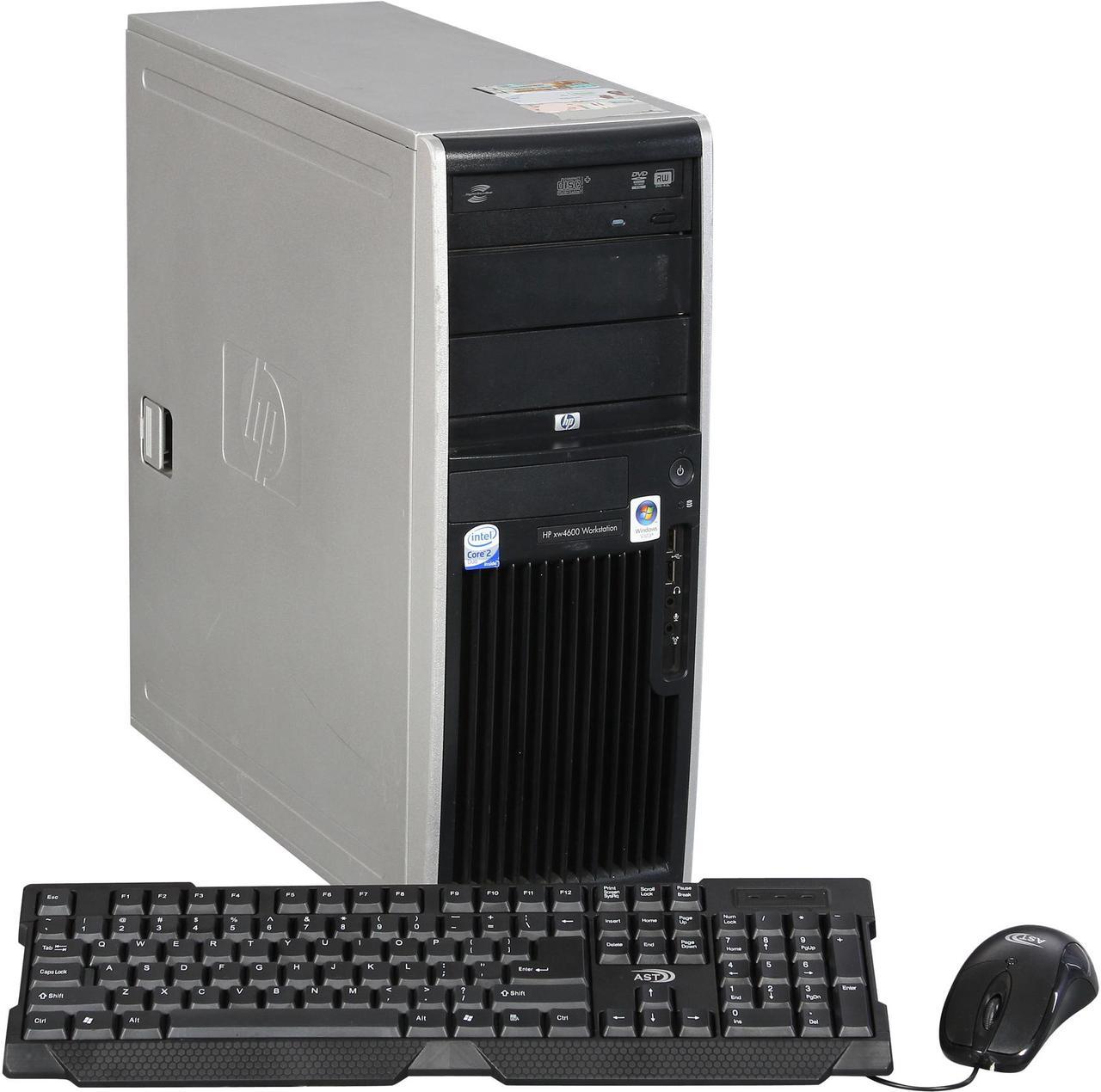 HP Desktop PC XW4600 3.00GHz 4GB 2TB HDD NVIDIA Quadro FX570 VC with Cable Windows 7 Professional 64-Bit