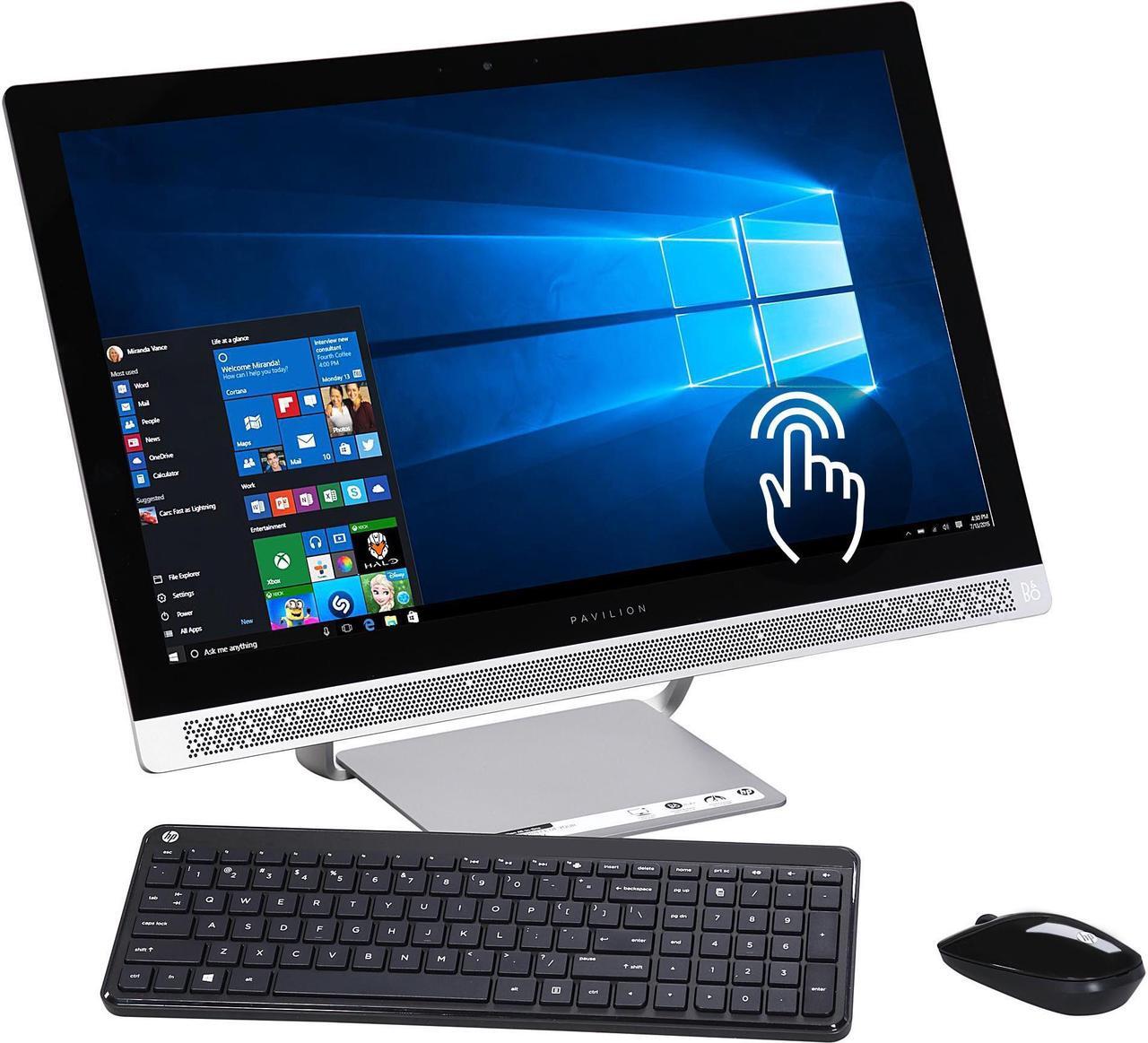 Alt view image 4 of 7 - HP All-in-One PC Pavilion 24-b010 AMD A9-9410 8GB DDR4 1TB HDD 23.8" Touchscreen Windows 10 Home 64-Bit