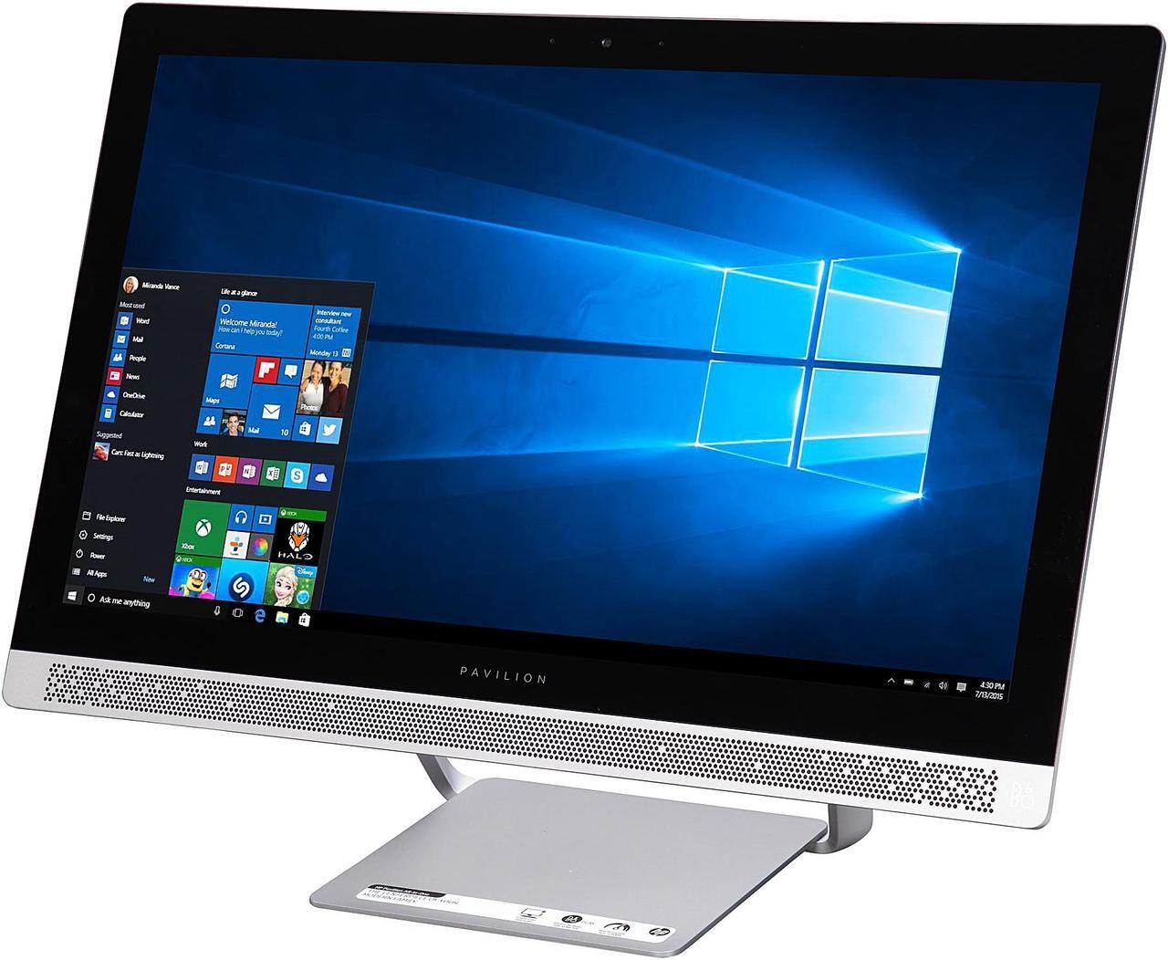 Main image of HP All-in-One PC Pavilion 24-b010 AMD A9-9410 8GB DDR4 1TB HDD 23.8" Touchscreen Windows 10 Home 64-Bit