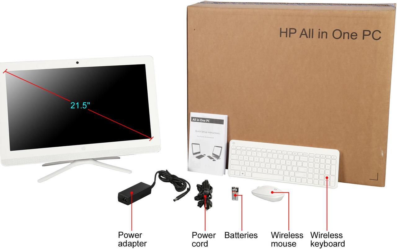 Alt view image 8 of 7 - HP All-in-One Computer Pavilion 22-b010 A6-Series APU A6-7310 (2.00 GHz) 4 GB DDR3L 1 TB HDD 21.5" Windows 10 Home 64-Bit (Certified Refurbished, Grade A)