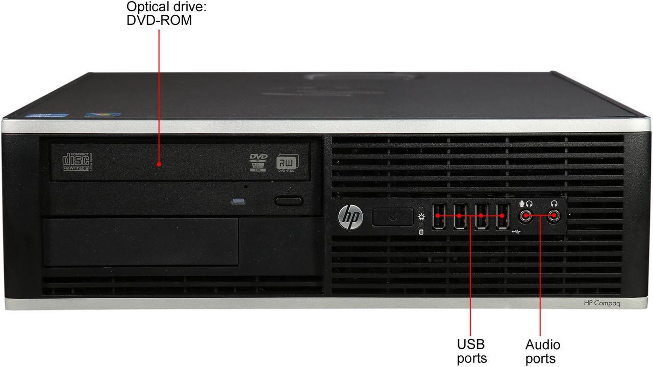 Alt view image 3 of 8 - HP Compaq Grade A Desktop Computer Elite 8300 Intel Core i5-3470 8GB DDR3 120GB SSD Intel HD Graphics 2500 Windows 7 Professional 64-Bit