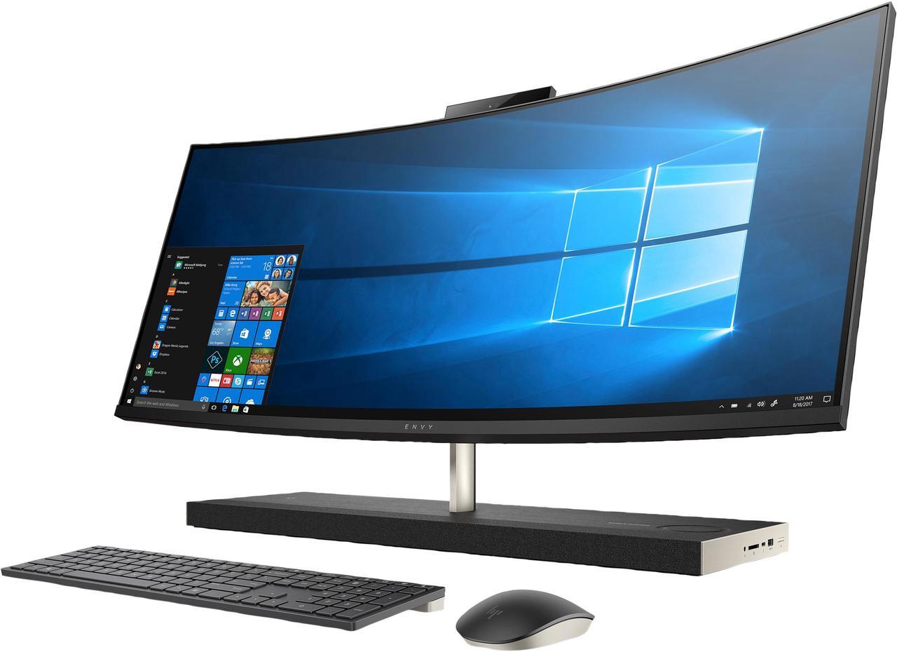 HP Curved All-in-One Computer ENVY 34-b110 Intel Core i7 8th Gen 8700T (2.40 GHz) 16 GB DDR4 1 TB HDD 256 GB SSD 34" Windows 10 Home 64-Bit