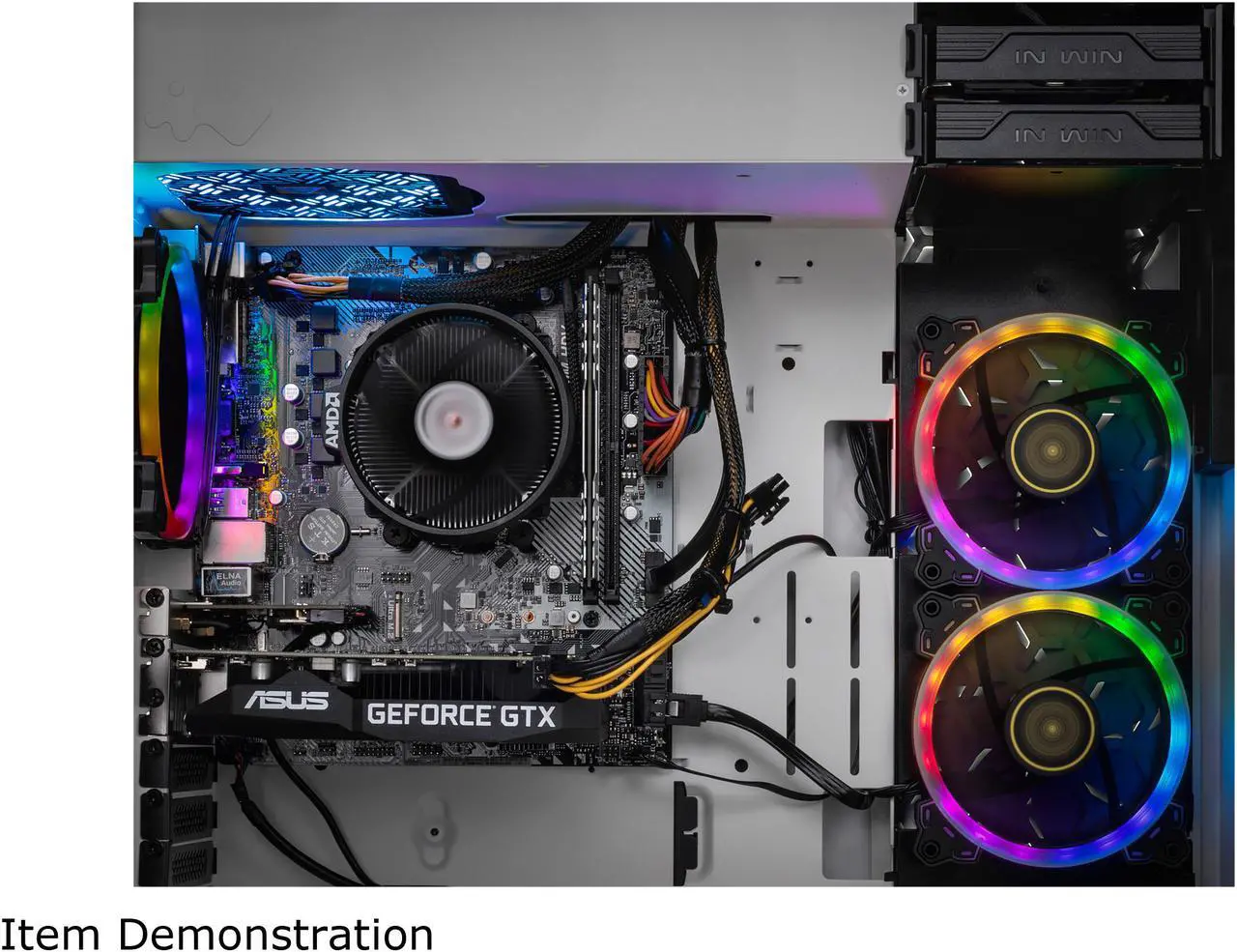 Alt view image 7 of 7 - SkyTech Omega S - Gaming Computer PC Desktop - Ryzen 5 1600 6-Core 3.2 GHz, NVIDIA GeForce GTX 1660 Ti 6 GB, 500 GB SSD, 8 GB DDR4, RGB, AC WiFi, Windows 10 Home 64-bit