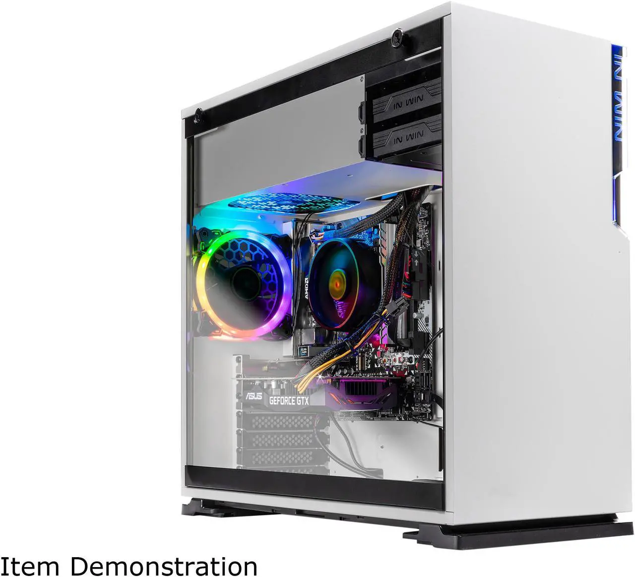 Main image of SkyTech Omega S - Gaming Computer PC Desktop - Ryzen 5 1600 6-Core 3.2 GHz, NVIDIA GeForce GTX 1660 Ti 6 GB, 500 GB SSD, 8 GB DDR4, RGB, AC WiFi, Windows 10 Home 64-bit