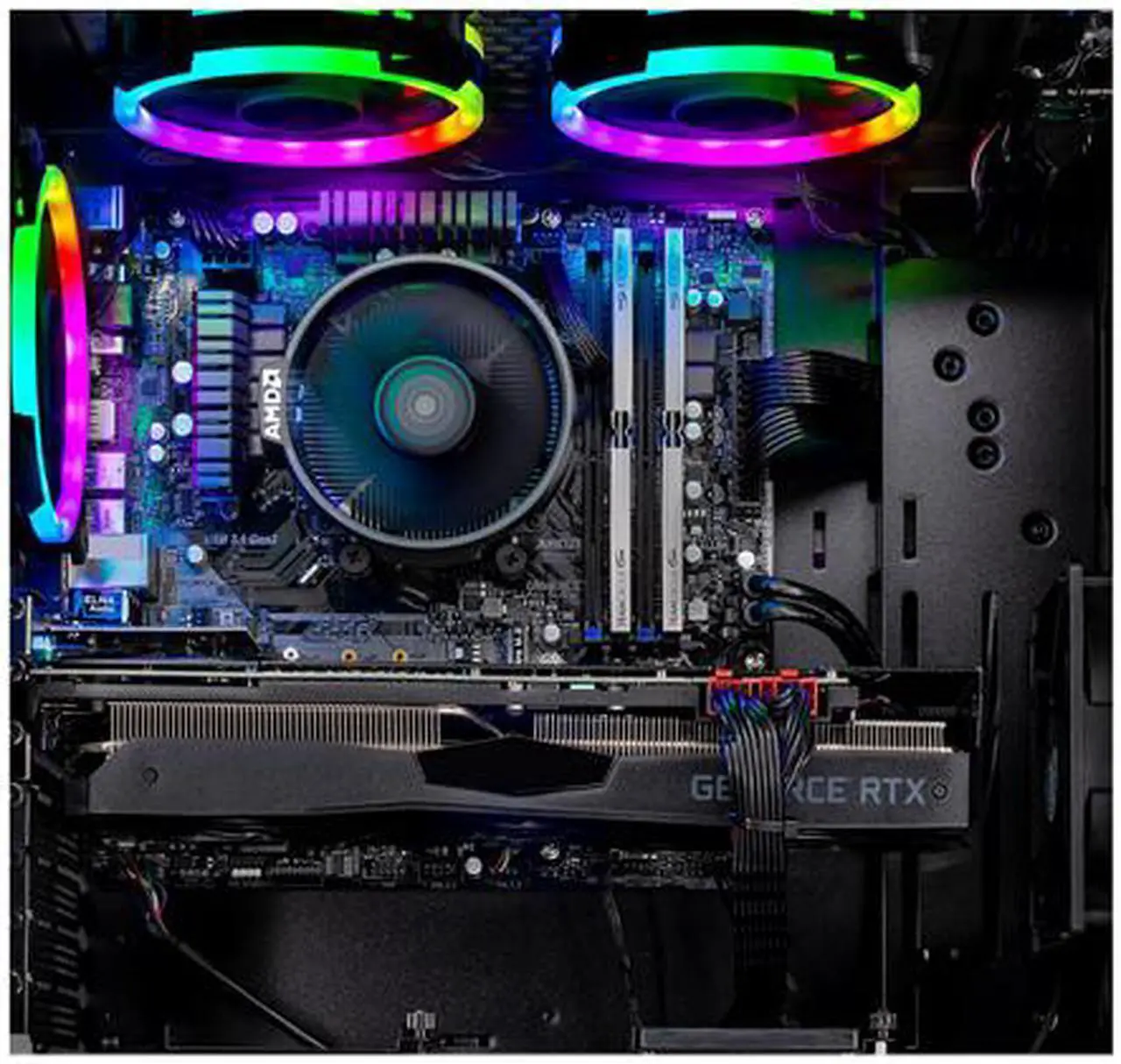 Alt view image 7 of 10 - Skytech - Gaming Desktop PC - AMD Ryzen 7 2700 (8-Core 3.2 GHz), NVIDIA GeForce RTX 2060 SUPER (8 GB), 16 GB DDR4, 500 GB SSD, AMD B450, Windows 10 Home 64-bit, Shadow