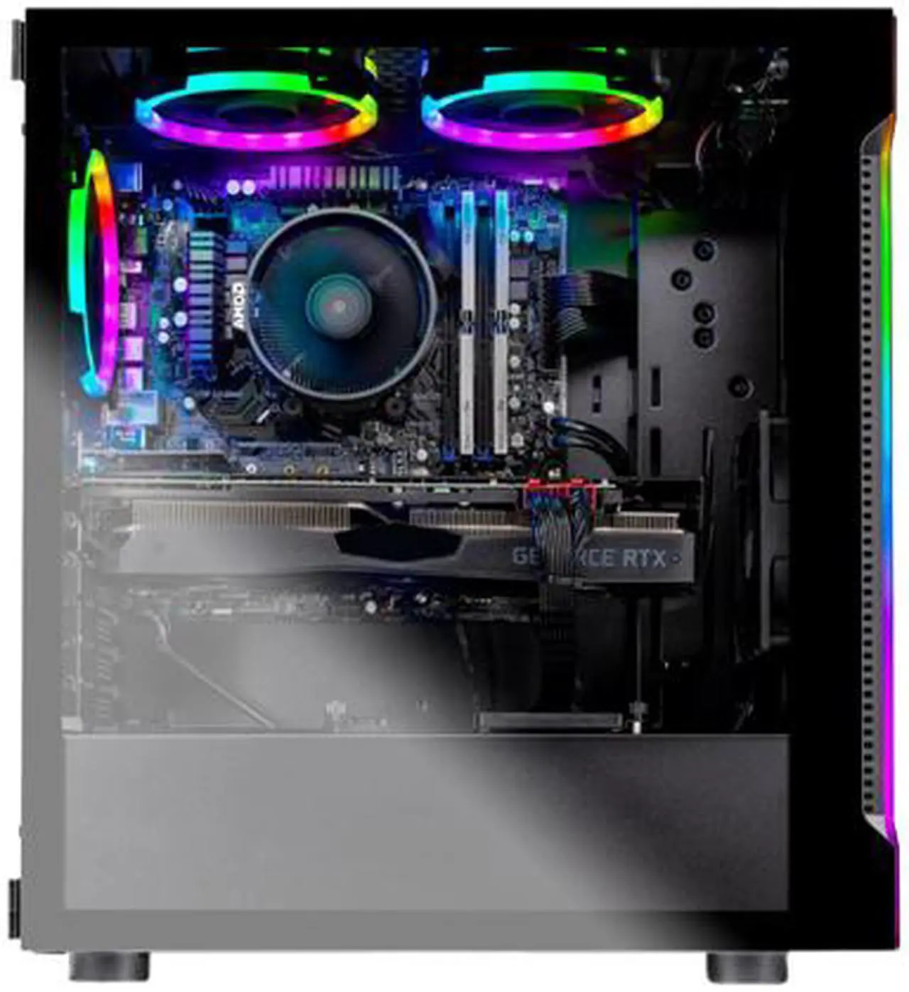 Alt view image 5 of 10 - Skytech - Gaming Desktop PC - AMD Ryzen 7 2700 (8-Core 3.2 GHz), NVIDIA GeForce RTX 2060 SUPER (8 GB), 16 GB DDR4, 500 GB SSD, AMD B450, Windows 10 Home 64-bit, Shadow