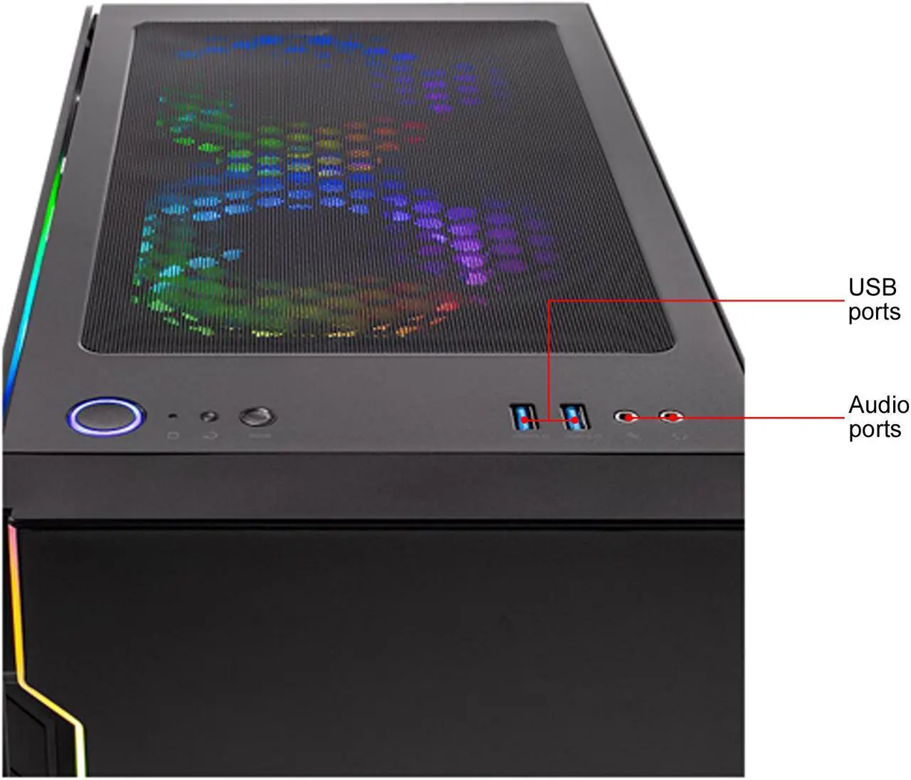 Alt view image 4 of 10 - Skytech - Gaming Desktop PC - AMD Ryzen 7 2700 (8-Core 3.2 GHz), NVIDIA GeForce RTX 2060 SUPER (8 GB), 16 GB DDR4, 500 GB SSD, AMD B450, Windows 10 Home 64-bit, Shadow