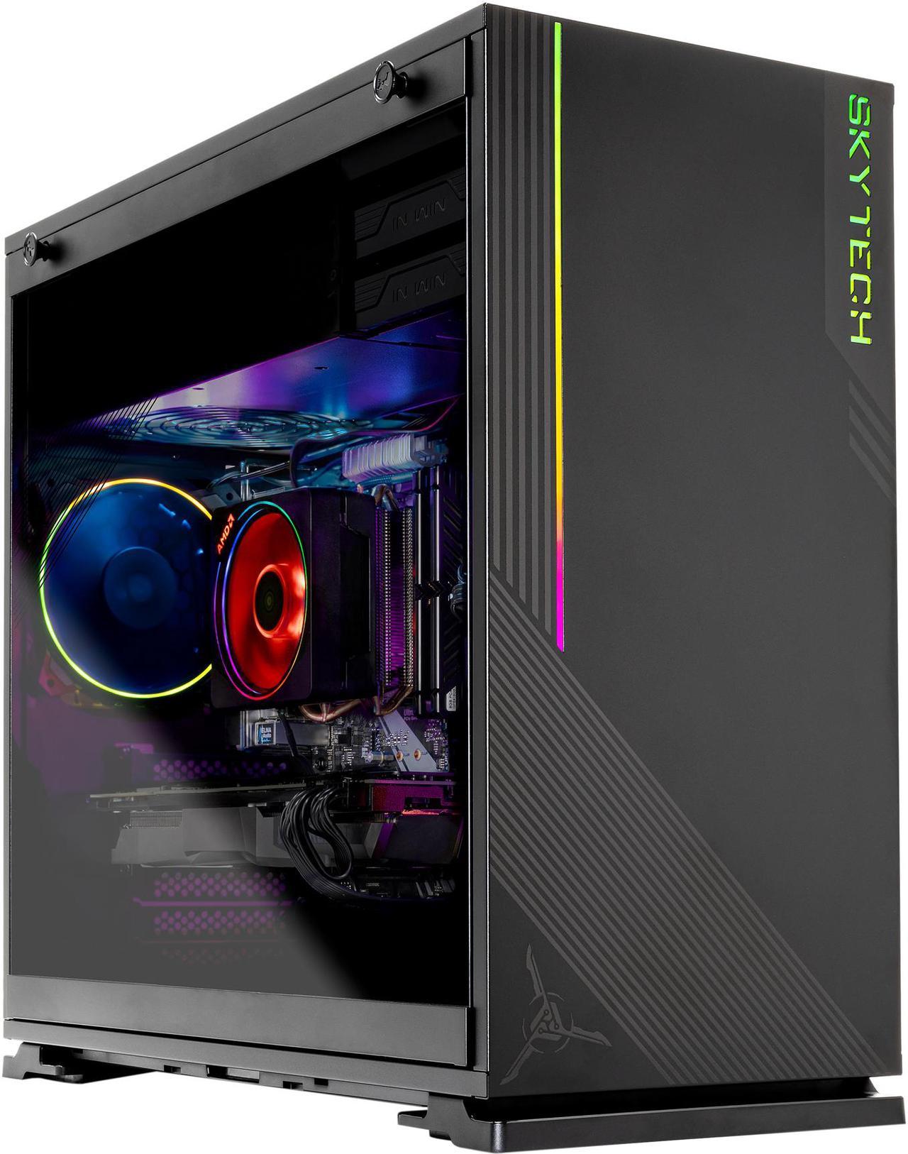 SkyTech - Gaming Desktop PC - AMD Ryzen 7 3700X (8-Core 3.6 GHz), NVIDIA GeForce RTX 2080 SUPER (8 GB), 16 GB DDR4, 1 TB SSD, AMD B450, Windows 10 Home 64-bit, Azure