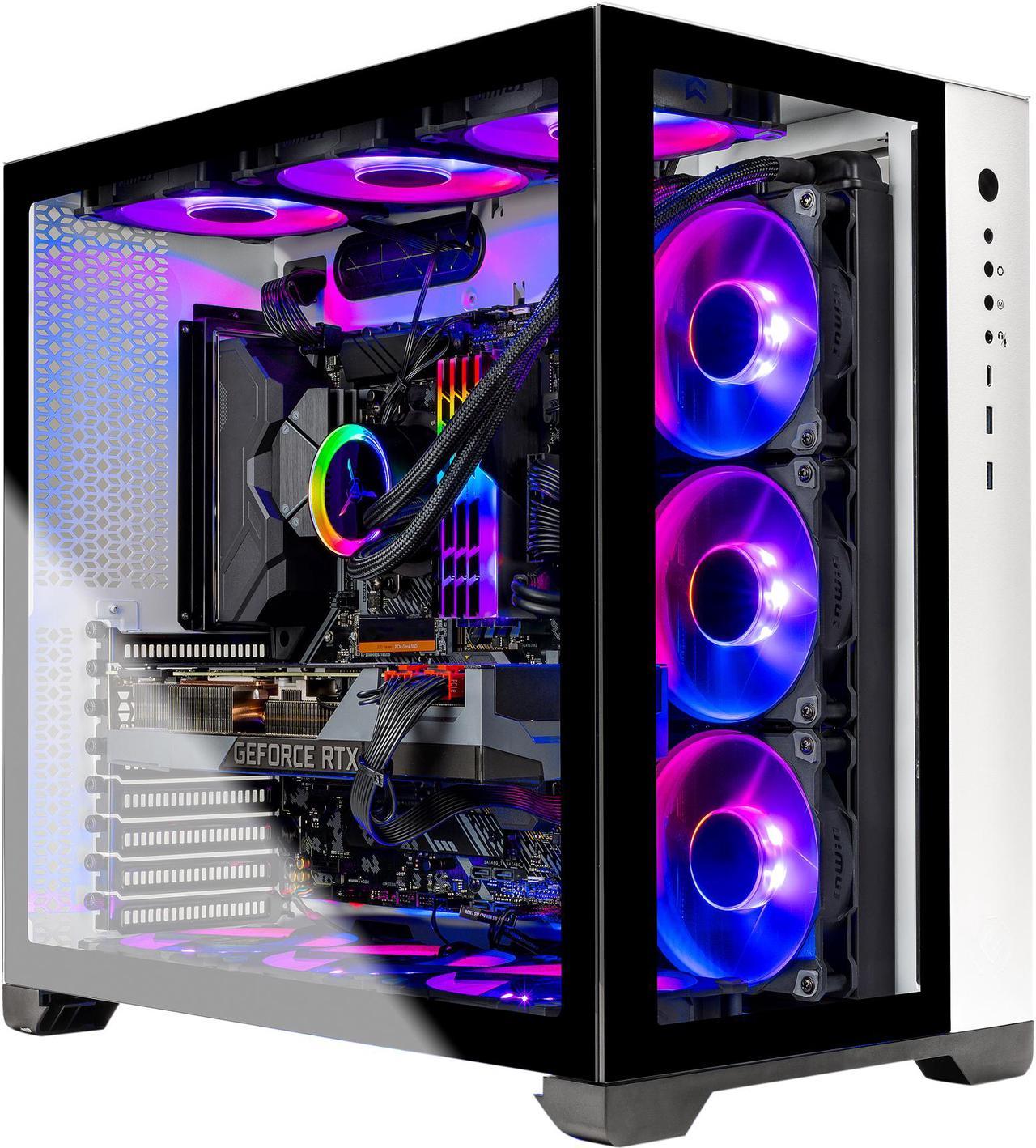 Skytech PRISM II Gaming PC Desktop - AMD Ryzen 9 3900X 3.80 GHz, RTX 3090 24 GB, 32 GB 3600 RGB MEM, 1 TB Gen4 SSD, X570 Motherboard, 360mm AIO, White