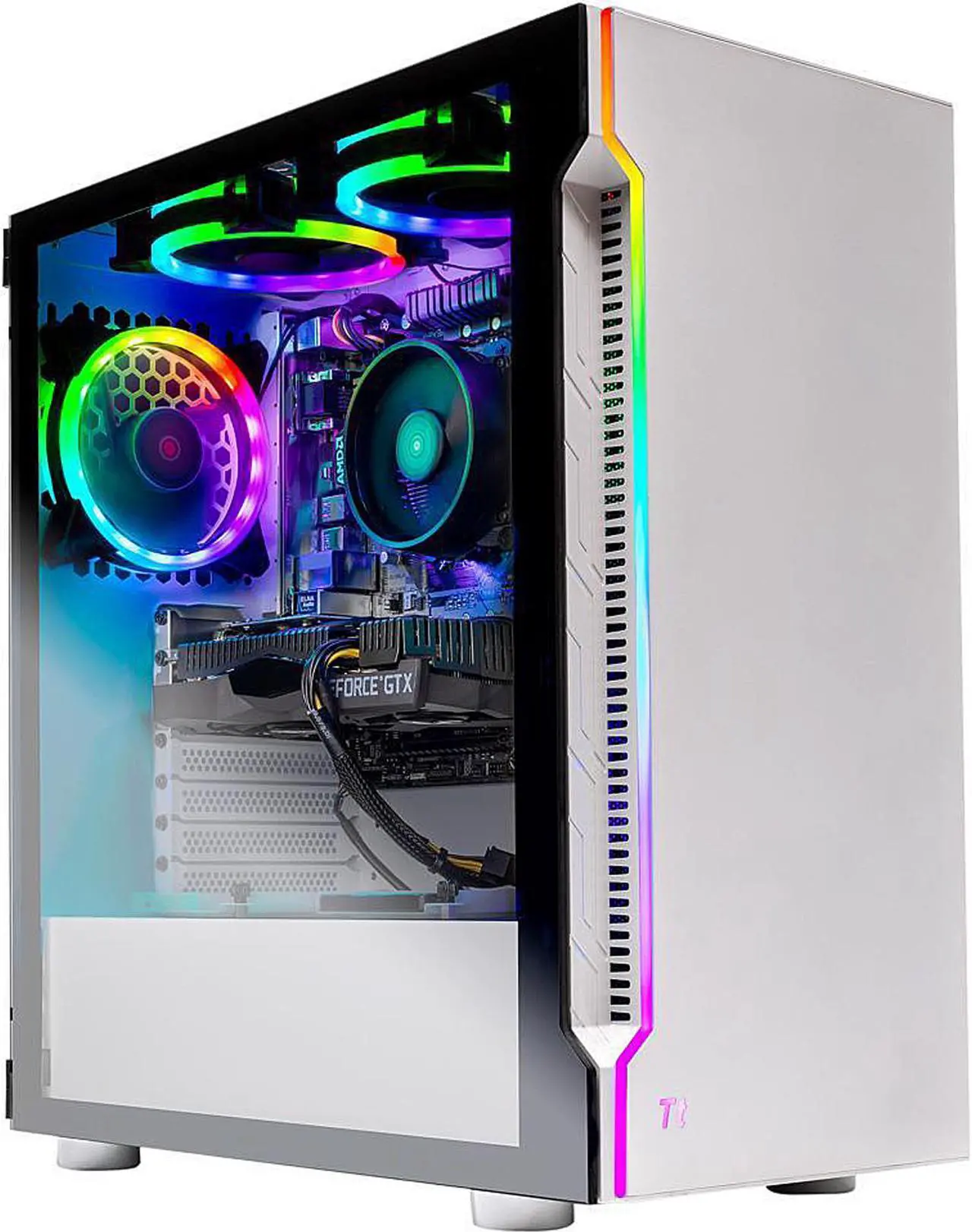 Main image of Skytech Archangel Gaming Computer PC Desktop - Ryzen 5 3600 3.60 GHz, GTX 1660 6 GB, 500 GB SSD, 16 GB DDR4 3000 MHz, RGB Fans, Windows 10 Home 64-bit, 802.11ac Wi-Fi (Refurbished)