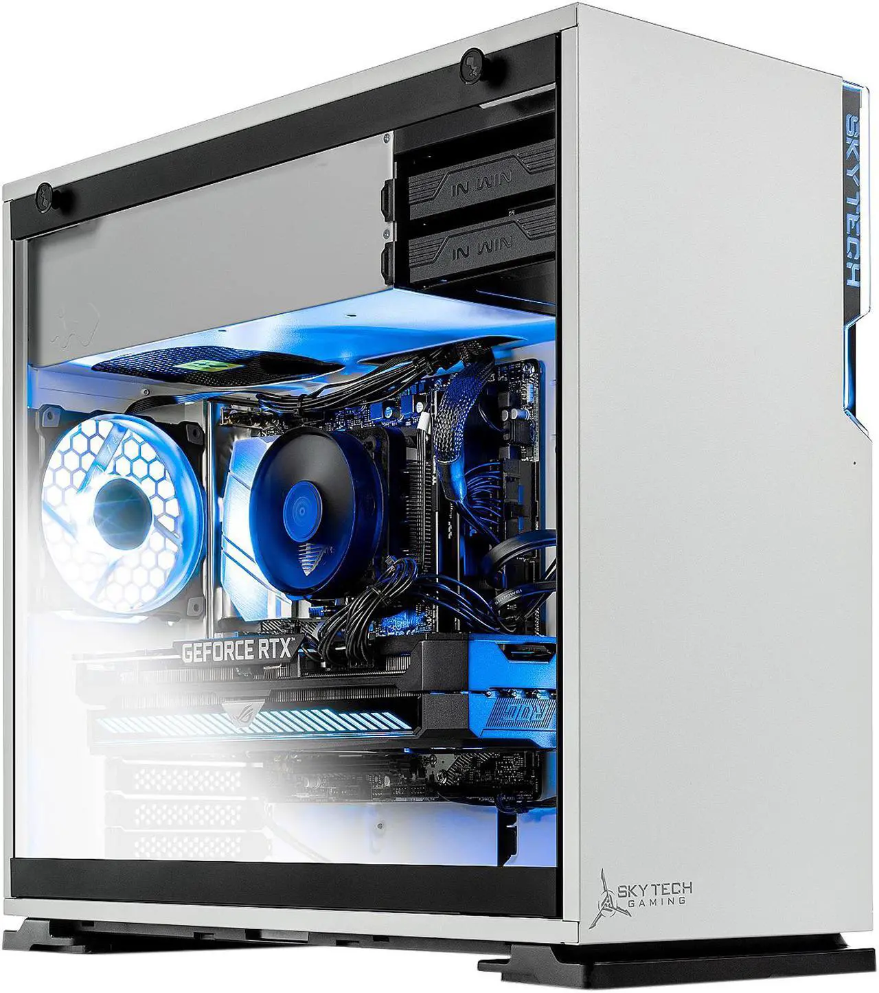 Alt view image 2 of 7 - Skytech Shiva - AMD Ryzen 5 5600X - RTX 3080 - 16 GB DDR4 3200 - 1 TB SSD - B550M - 750W Gold PSU - AC WiFi - Windows 10 Home - Gaming Desktop
