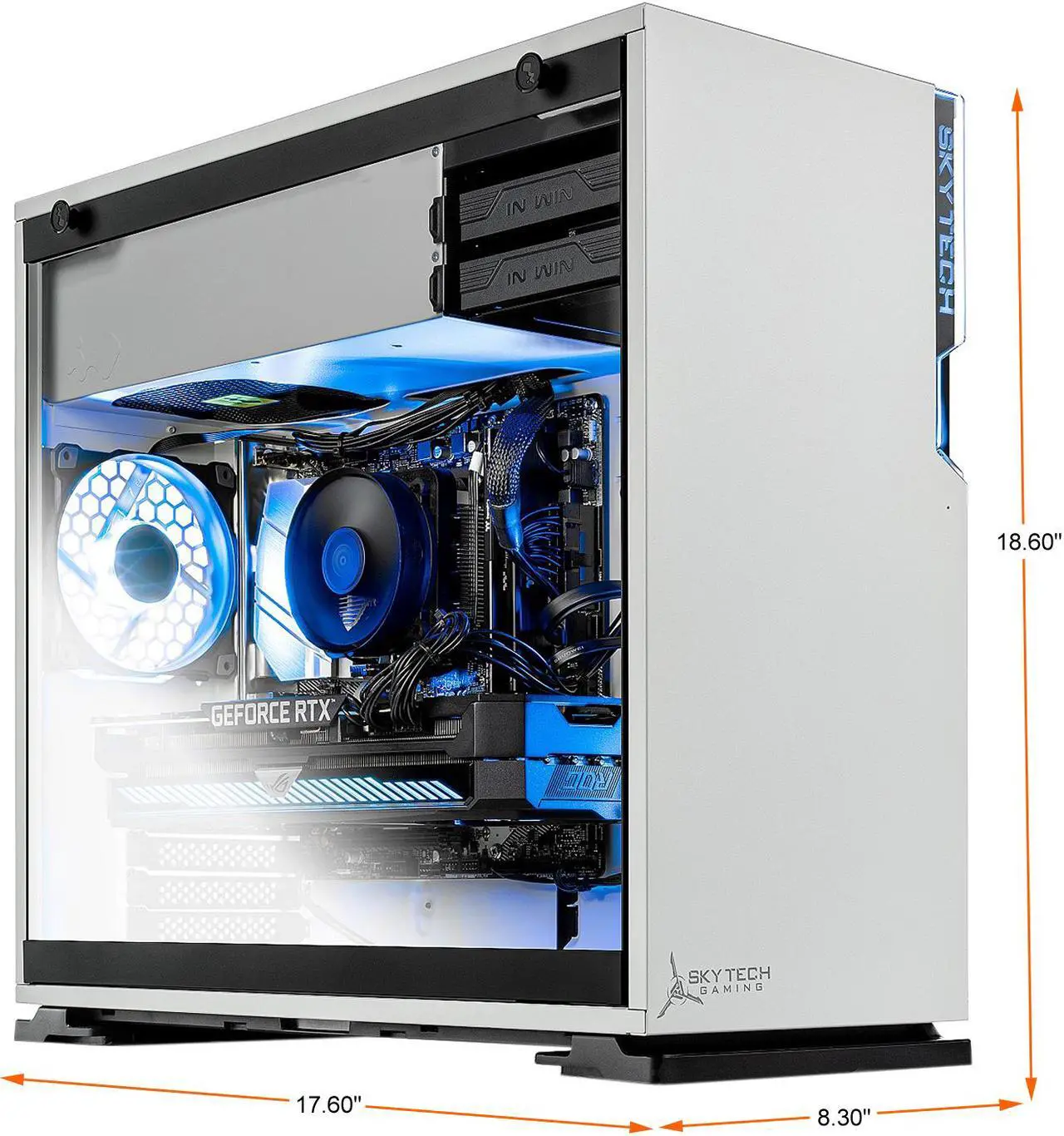 Alt view image 3 of 7 - Skytech Shiva - AMD Ryzen 5 5600X - RTX 3080 - 16 GB DDR4 3200 - 1 TB SSD - B550M - 750W Gold PSU - AC WiFi - Windows 10 Home - Gaming Desktop