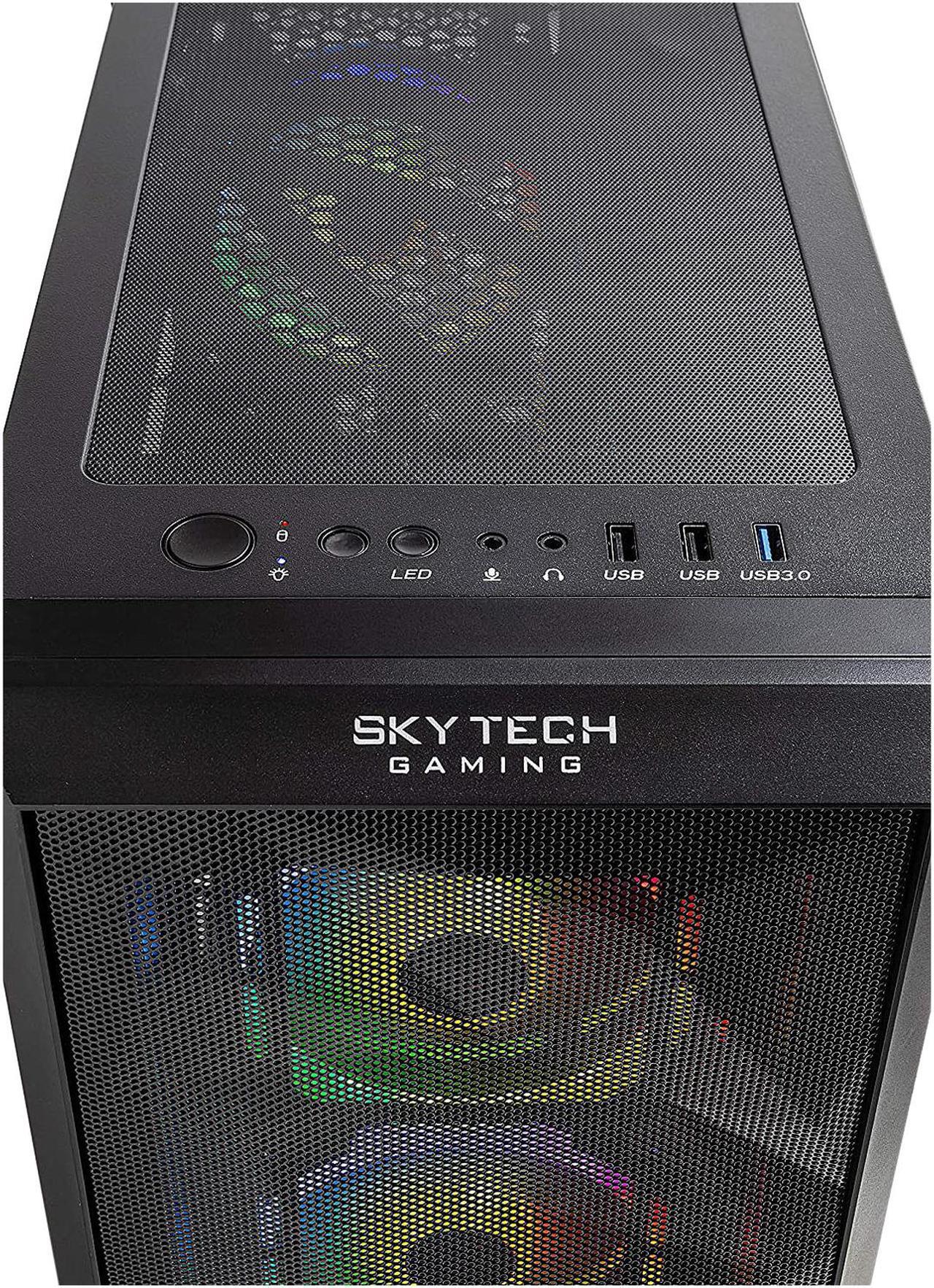 Alt view image 6 of 8 - Skytech Chronos Mini Gaming Computer PC Desktop - Ryzen 5 3600 6-Core 3.60 GHz, RTX 2060 6 GB, 1 TB SSD, 16 GB DDR4 3000, B450 MB, RGB Fans, 600W Gold PSU, AC WiFi, Windows 10 Home 64-bit, Black