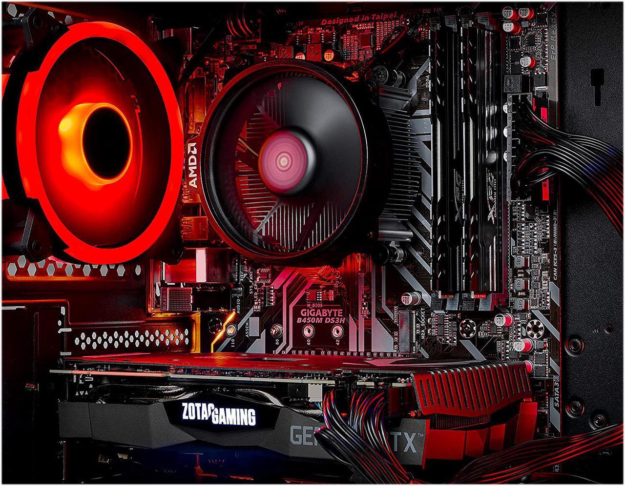 Alt view image 8 of 8 - Skytech Chronos Mini Gaming Computer PC Desktop - Ryzen 5 3600 6-Core 3.60 GHz, RTX 2060 6 GB, 1 TB SSD, 16 GB DDR4 3000, B450 MB, RGB Fans, 600W Gold PSU, AC WiFi, Windows 10 Home 64-bit, Black