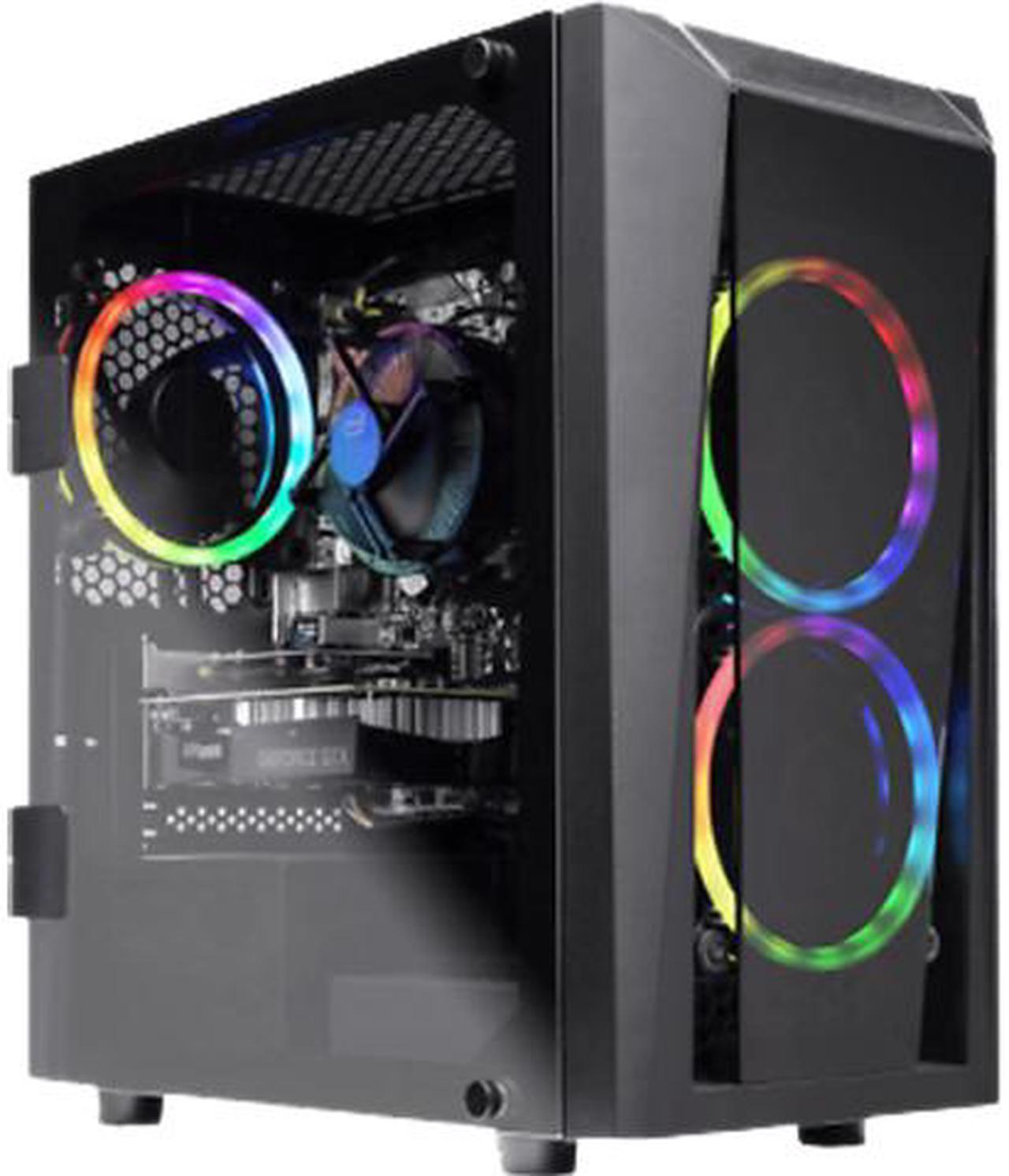 Skytech Blaze 2.0 Gaming Computer PC Desktop - Intel i5-10400F,  GTX 1650, 500GB SSD, 16GB DDR4 3200, RGB Fans, AC WiFi, Windows 11 Home 64-bit, Black