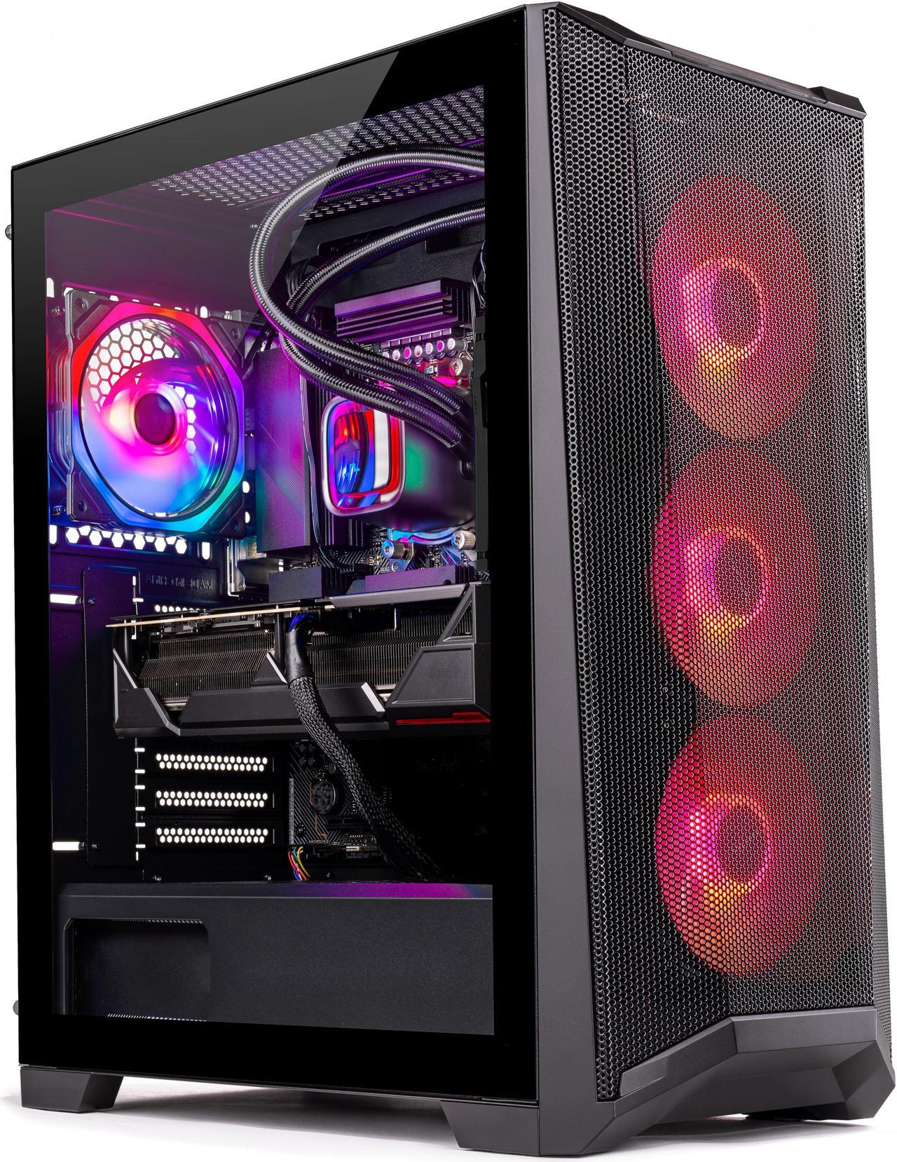 Skytech Chronos 2 Gaming Desktop, AMD Ryzen 7 7700X, NVIDIA GeForce RTX 4070, 1TB NVME SSD, 32GB DDR5 RGB RAM, 650W GOLD PSU, 360mm AIO, Windows 11 Home