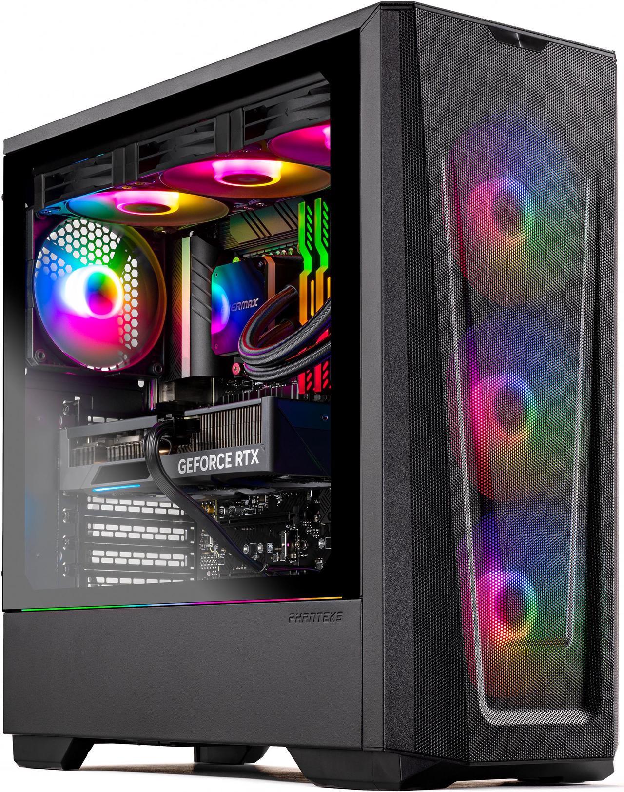 Skytech Eclipse Gaming PC Desktop - INTEL Core i9 13900K 3.0 GHz, NVIDIA RTX 4070, 1TB NVME Gen4 SSD, 32GB DDR5 RAM RGB, 850W GOLD PSU, 360mm AIO, 11 AC Wi-Fi, Windows 11 Home 64-bit