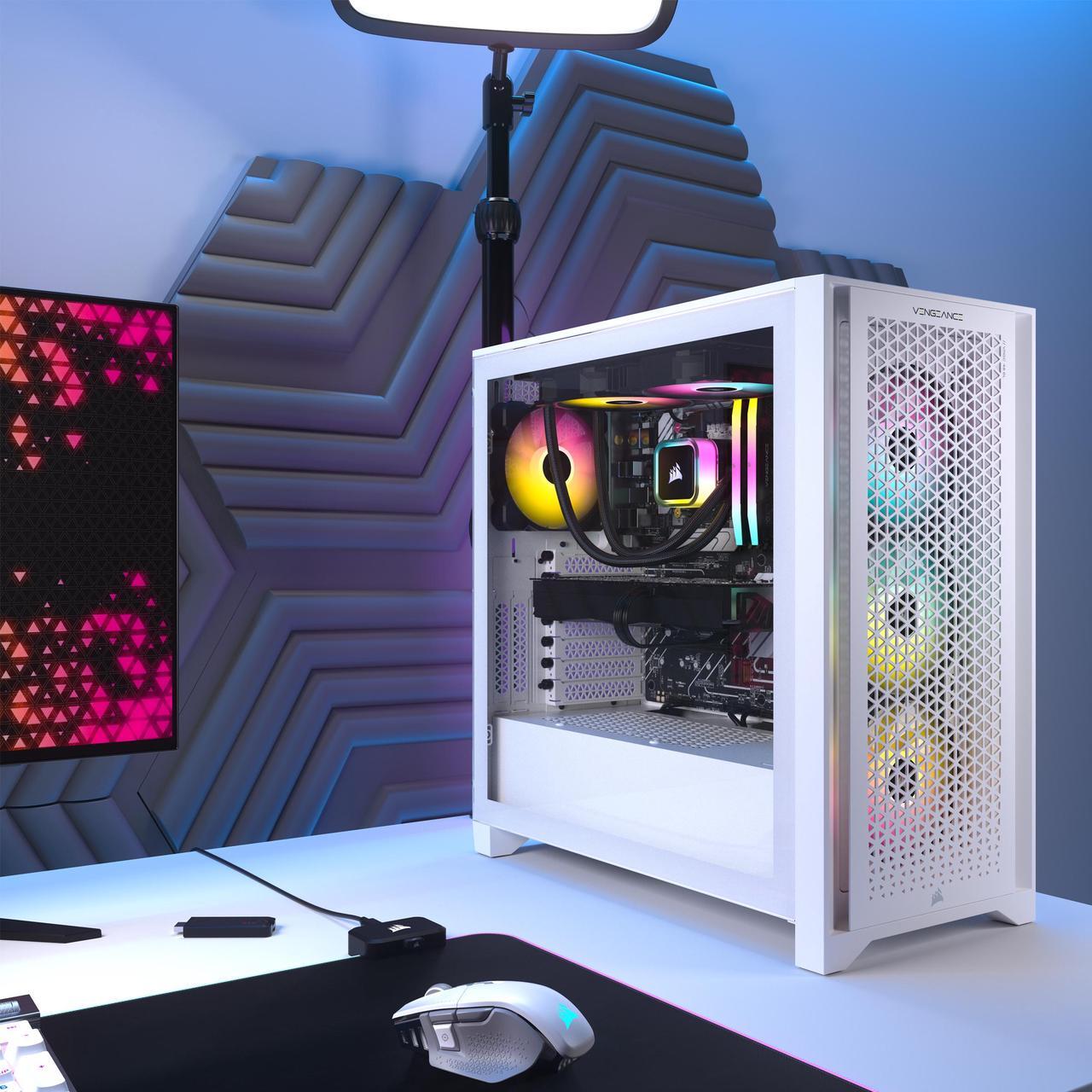 Alt view image 5 of 8 - Corsair Gaming Desktop VENGEANCE i7500 CS-9050094-NA Intel Core i5-14600KF 32GB DDR5 1TB PCIe SSD GeForce RTX 4070 SUPER Windows 11 Home 64-bit