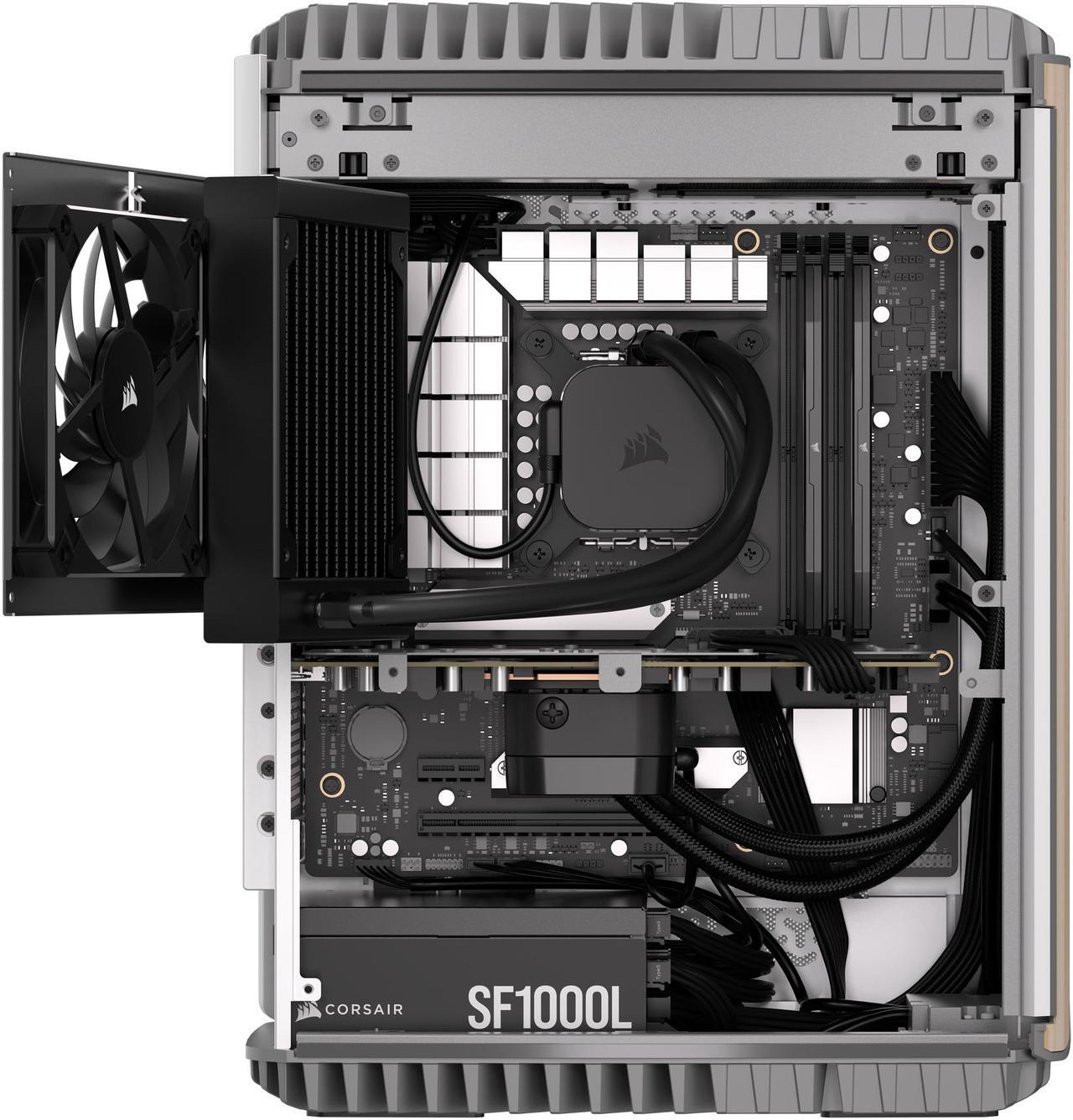Alt view image 7 of 12 - CORSAIR ONE i500 Wood Bright PC - Liquid Cooled Intel Core i9 14900K CPU - Liquid Cooled NVIDIA GeForce RTX 4090 Graphics - 64GB CORSAIR VENGEANCE DDR5 Memory