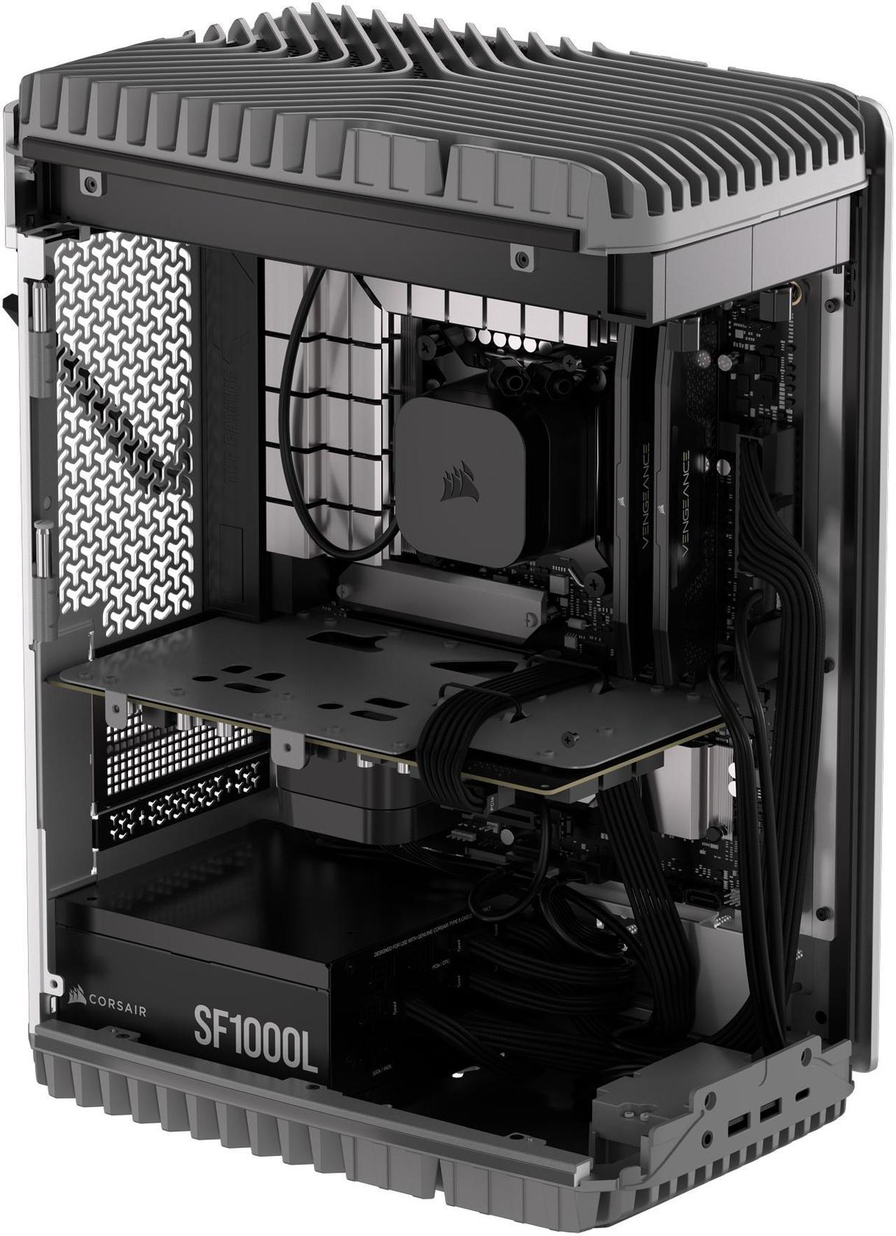 Alt view image 6 of 12 - CORSAIR ONE i500 Wood Bright PC - Liquid Cooled Intel Core i9 14900K CPU - Liquid Cooled NVIDIA GeForce RTX 4090 Graphics - 64GB CORSAIR VENGEANCE DDR5 Memory