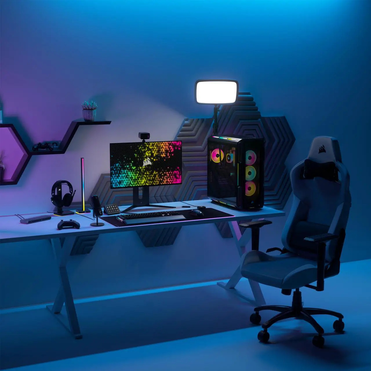 Alt view image 7 of 8 - CORSAIR VENGEANCE i8200 Series Gaming PC - Liquid Cooled Intel Core i9 14900KF CPU - NVIDIA GeForce RTX 5080 Graphics - 64GB CORSAIR DOMINATOR TITANIUM RGB DDR5 Memory