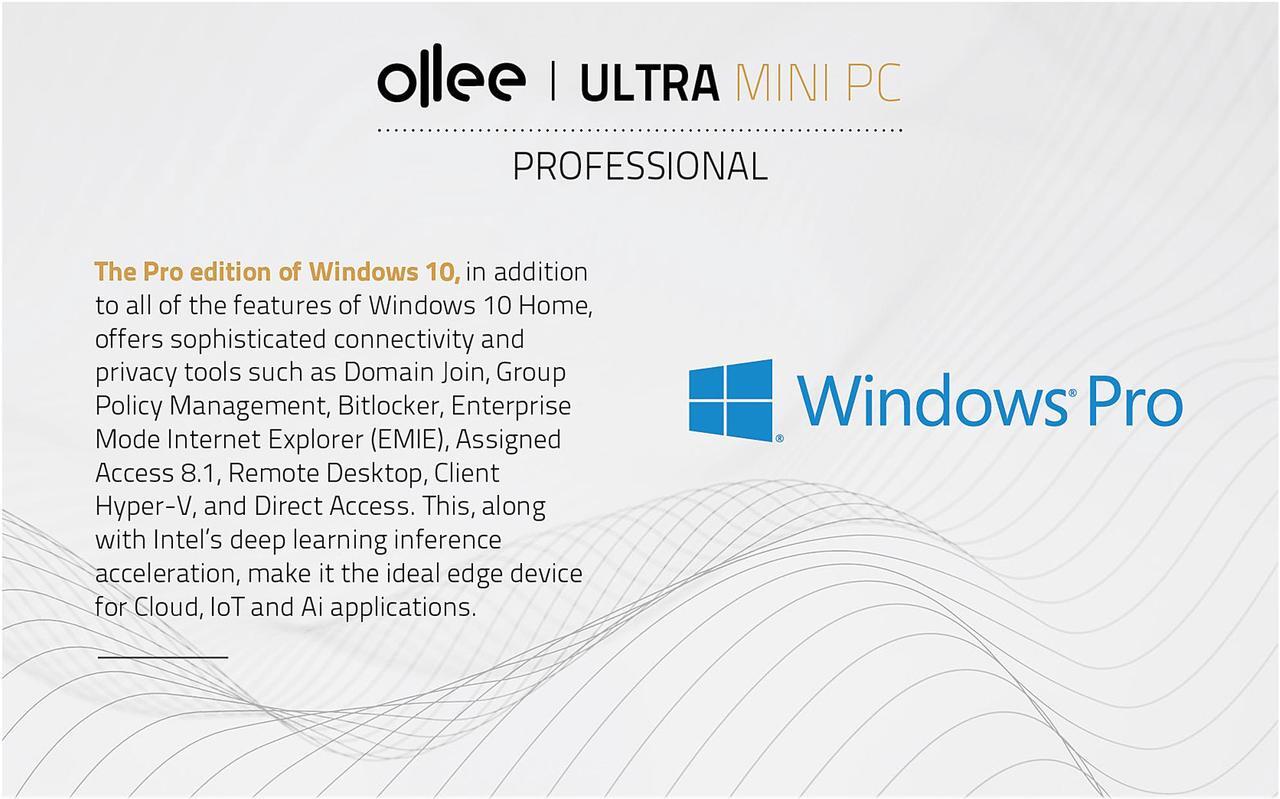 Alt view image 6 of 13 - Ollee Ultra Mini Smart Cloud PC MAPMG128 Celeron N3350 (up to 2.4 GHz) 4 GB DDR3L 32 GB eMMC 128 GB SSD Intel HD Graphics 500 Windows 10 Pro